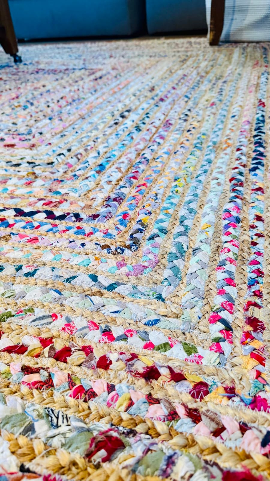 SAFAVIEH Cape Cod Oval Rug 8x10, Jute Braided Green & Brown CAP202Y customer photo 2