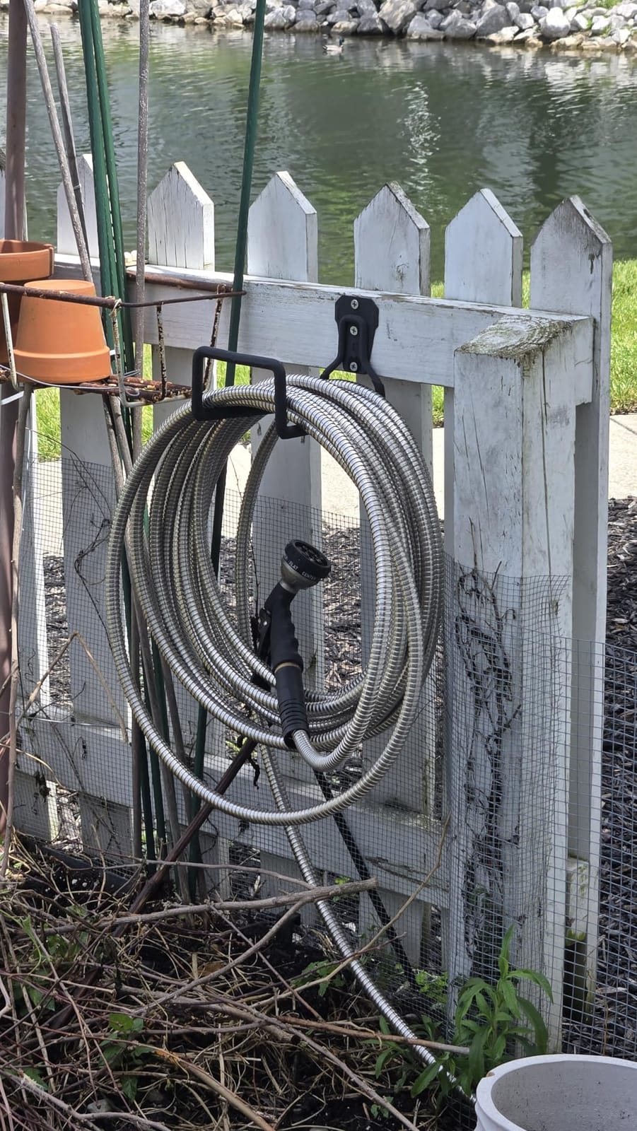 Unywarse Garden Hose 50FT Metal Water Hose with 10 Function Nozzle No-Kink customer photo 1