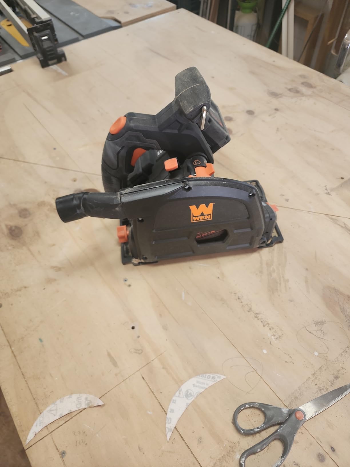 WEN Cordless 6.5-Inch Track Saw, Brushless with Variable Speed, Two 20V Max 4.0 Ah Batteries, and Charger (20691) customer photo 2