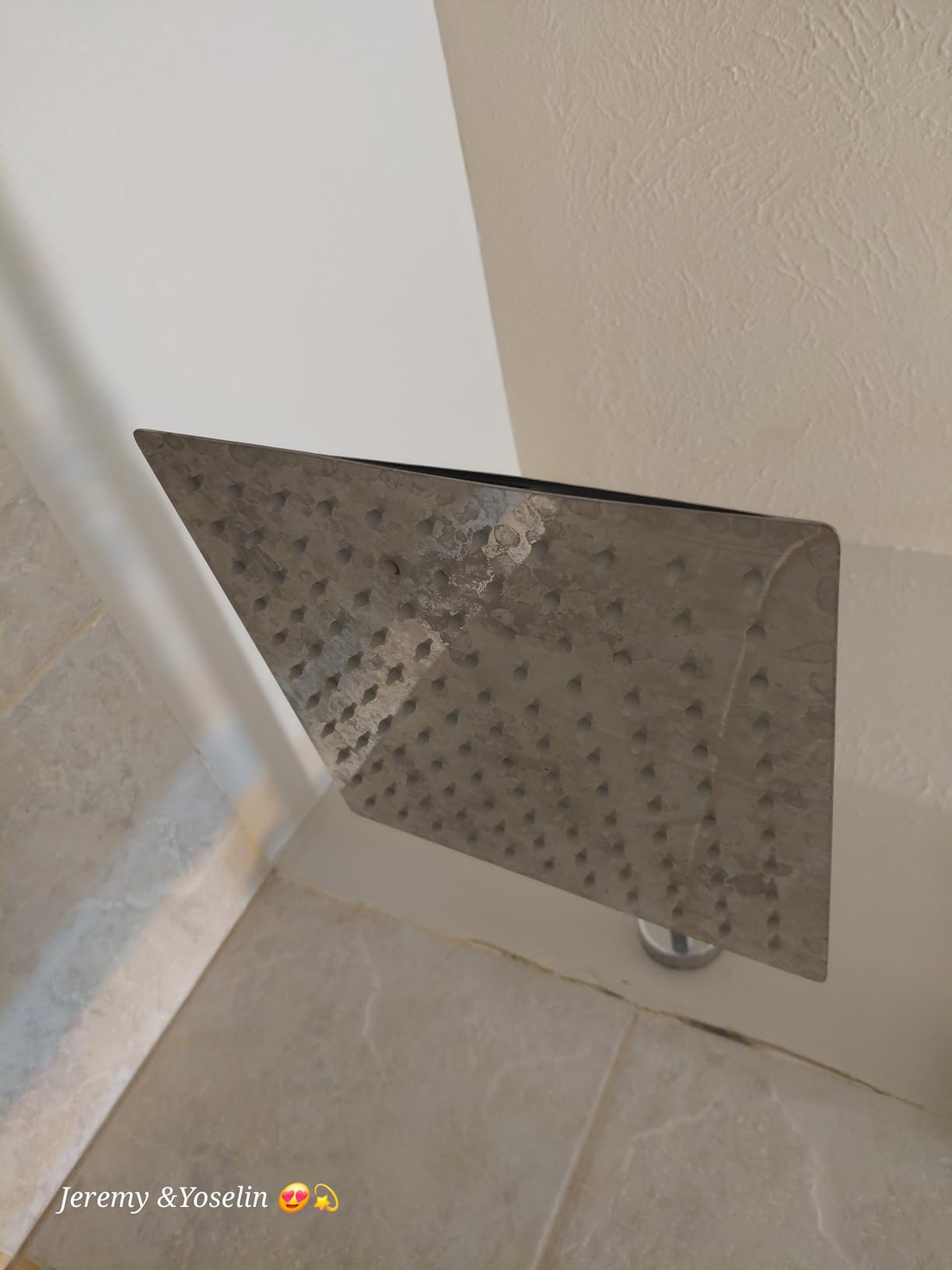 10 Inch Rain Shower Head Square High Pressure Ceiling or Wall Mount | Pressure Boosting Design, Self Cleaning Nozzles, Large Square Size, Ultra Thin, Simple Installation customer photo 1