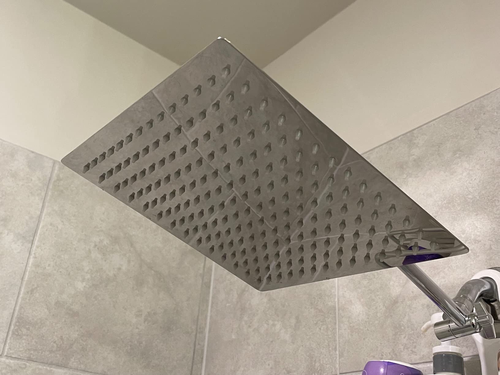 10 Inch Rain Shower Head Square High Pressure Ceiling or Wall Mount | Pressure Boosting Design, Self Cleaning Nozzles, Large Square Size, Ultra Thin, Simple Installation customer photo 2