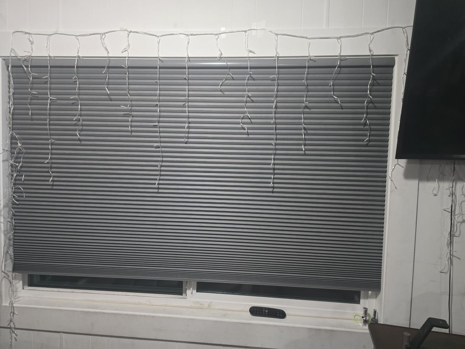 Persilux Custom Blackout Cellular Shades Cordless Blinds for Windows, Thermal Insulated, Noise Reduction, Room Darkening Honeycomb Blinds for Home, Night Grey customer photo 1
