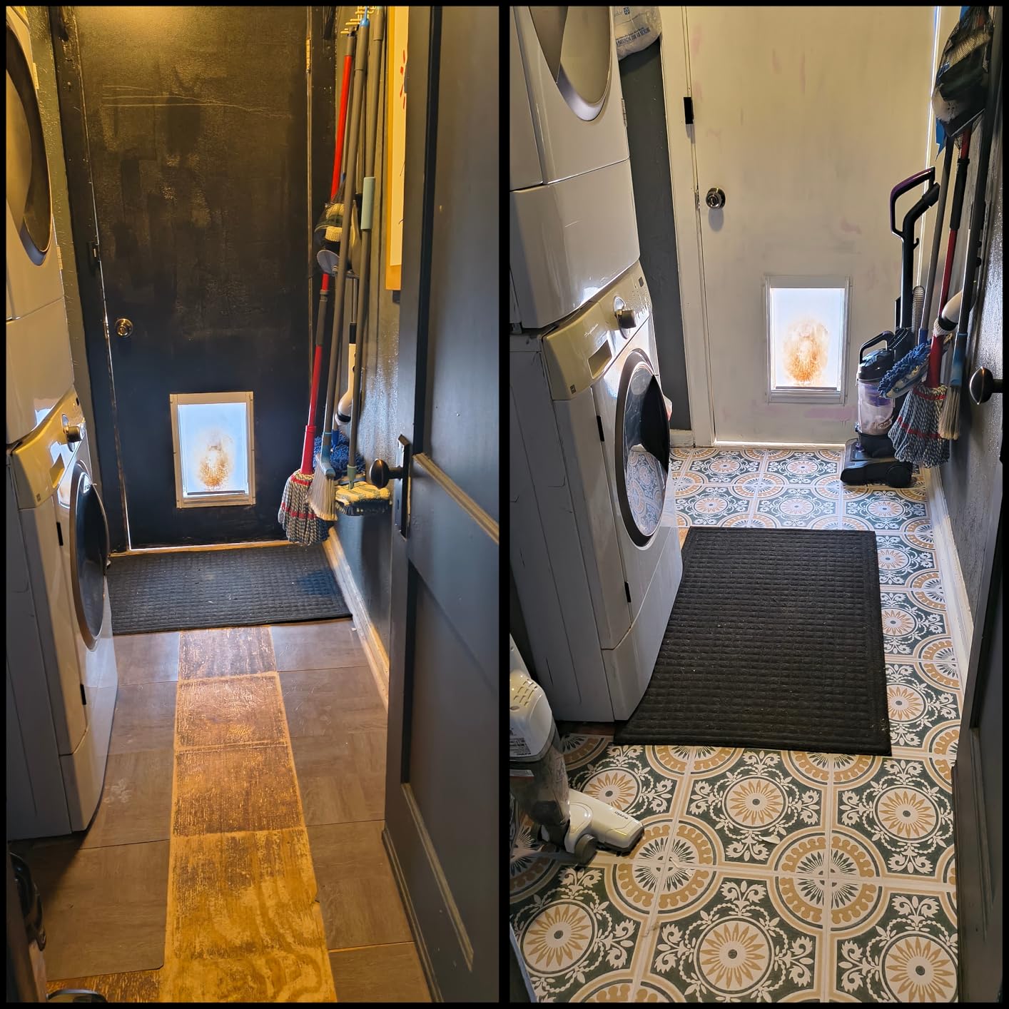 FloorPops 12-in by 12-in Blue Ezra Vinyl Peel & Stick Floor Tiles (10 Tiles) customer photo 1
