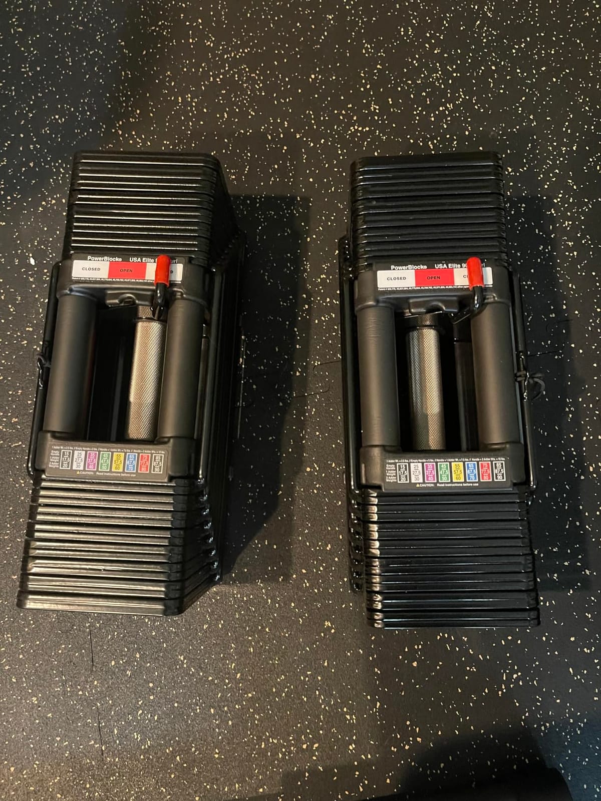 Elite USA 90 Pound Adjustable Dumbbells, Sold in Pairs, 5-90 lb. | Includes Stage 1, 2 & 3 expansions customer photo 1