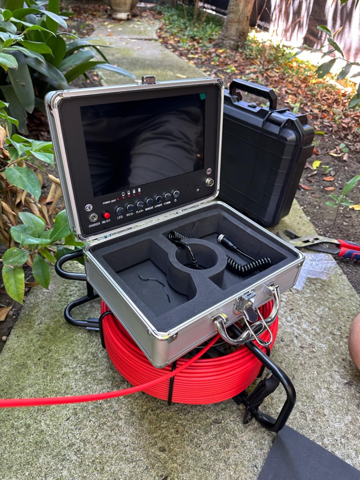 Anysun Self-Leveling Sewer Camera with Locator, 165ft Drain Camera, 9 inch IPS Monitor, IP68 Waterproof, DVR Recording customer photo 2