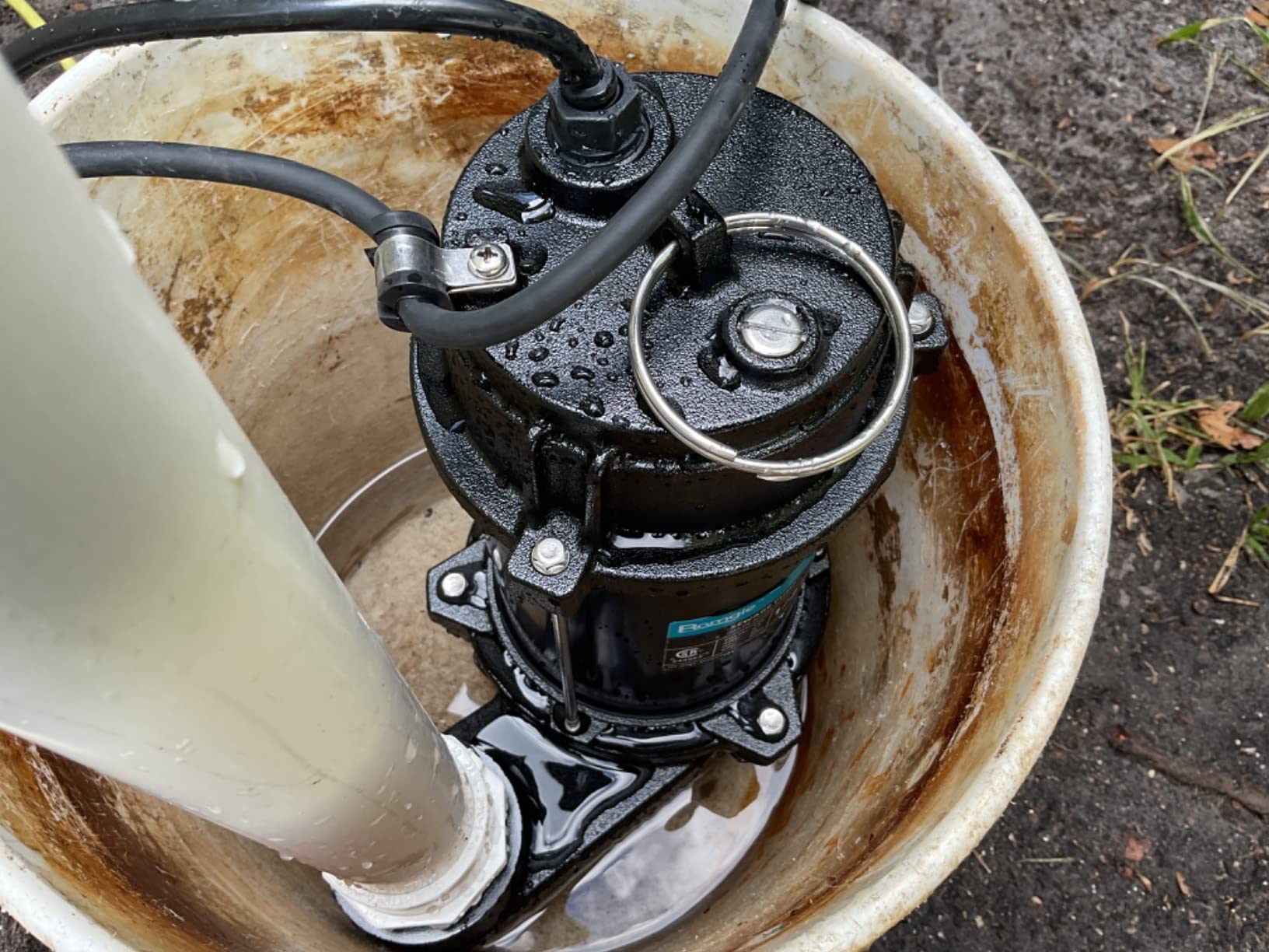 3/4 HP Submersible Sewage Pump 120V 6400 GPH Cast Iron Effluent Pump | Automatic Tethered Float Switch, 2'' NPT Discharge, Sump Pump for Sump Basin, Basement, Residential Sewage customer photo 1