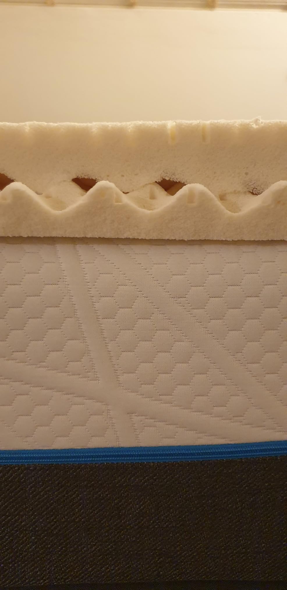 Green Natural Organic Egg Crate Latex Mattress Topper Queen Size - Soft Plush Pillow Top - GOLS Certified Organic Convoluted Latex Foam - Pressure Point Back Pain Relief Sleeps Cool Breathable Bed Pad customer photo 2