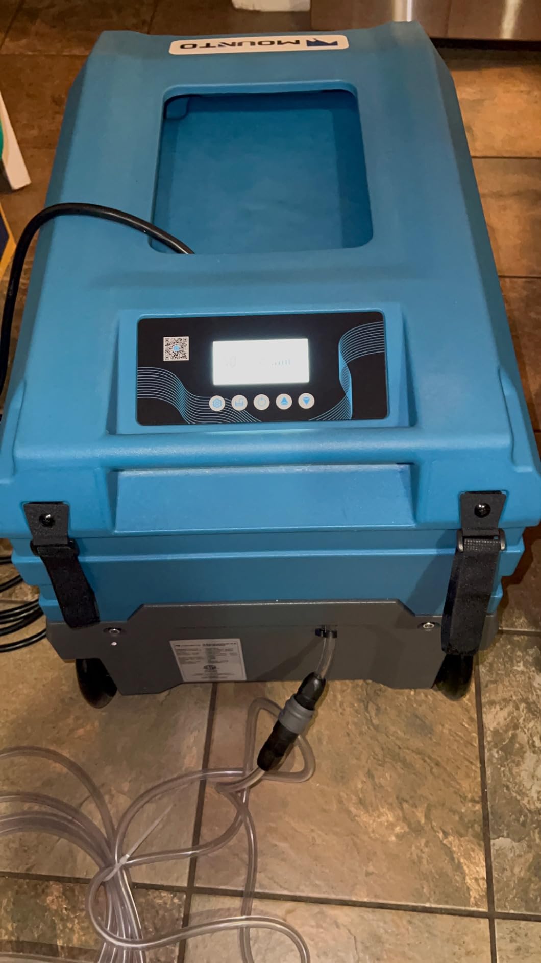 MOUNTO 268Pints LGR Commercial Compact Dehumidifier with Pump and Drain Hose, LGR Portable Dehumidifier with wheels for Home, Basements, Garages, and Job Sites (Blue) customer photo 2