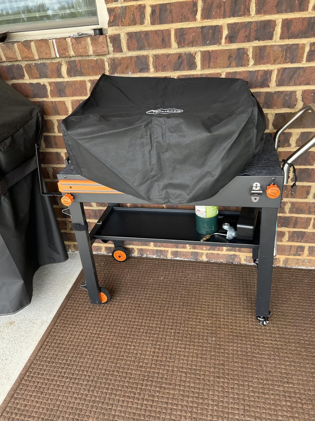 EUTRKei Grill Table for Blackstone Griddle, Portable Grill Cart with Caddy | Fit 17 or 22 Other Tabletop Griddle, Foldable Ninja Grill Stand & Blackstone Griddle Stand for Outdoor Tailgating-Camping customer photo 2