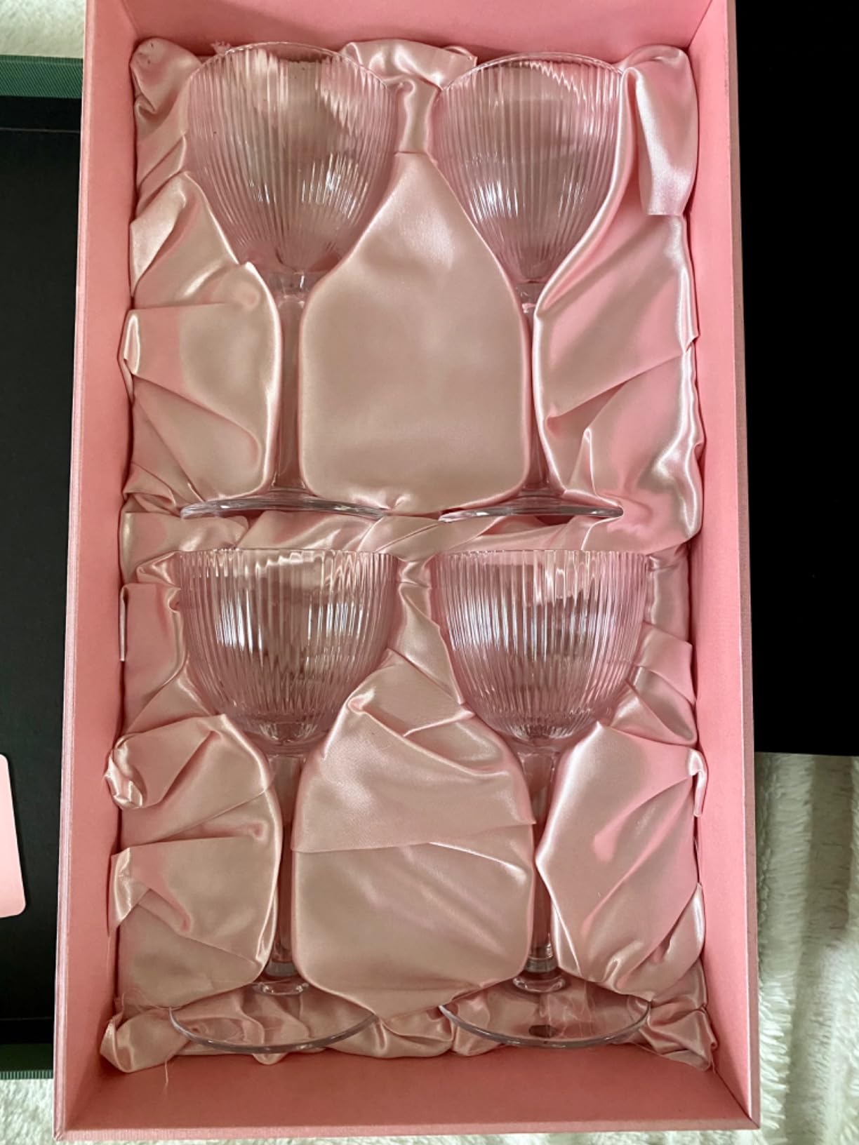 Vintage Art Deco Nick and Nora Coupe Glasses | Set of 4 | 5 oz Crystal Ribbed Cocktail Glassware for Drinking Classic Gin, Whiskey, Vodka Bar Drinks | Retro Long Stemmed Barware Goblets customer photo 2