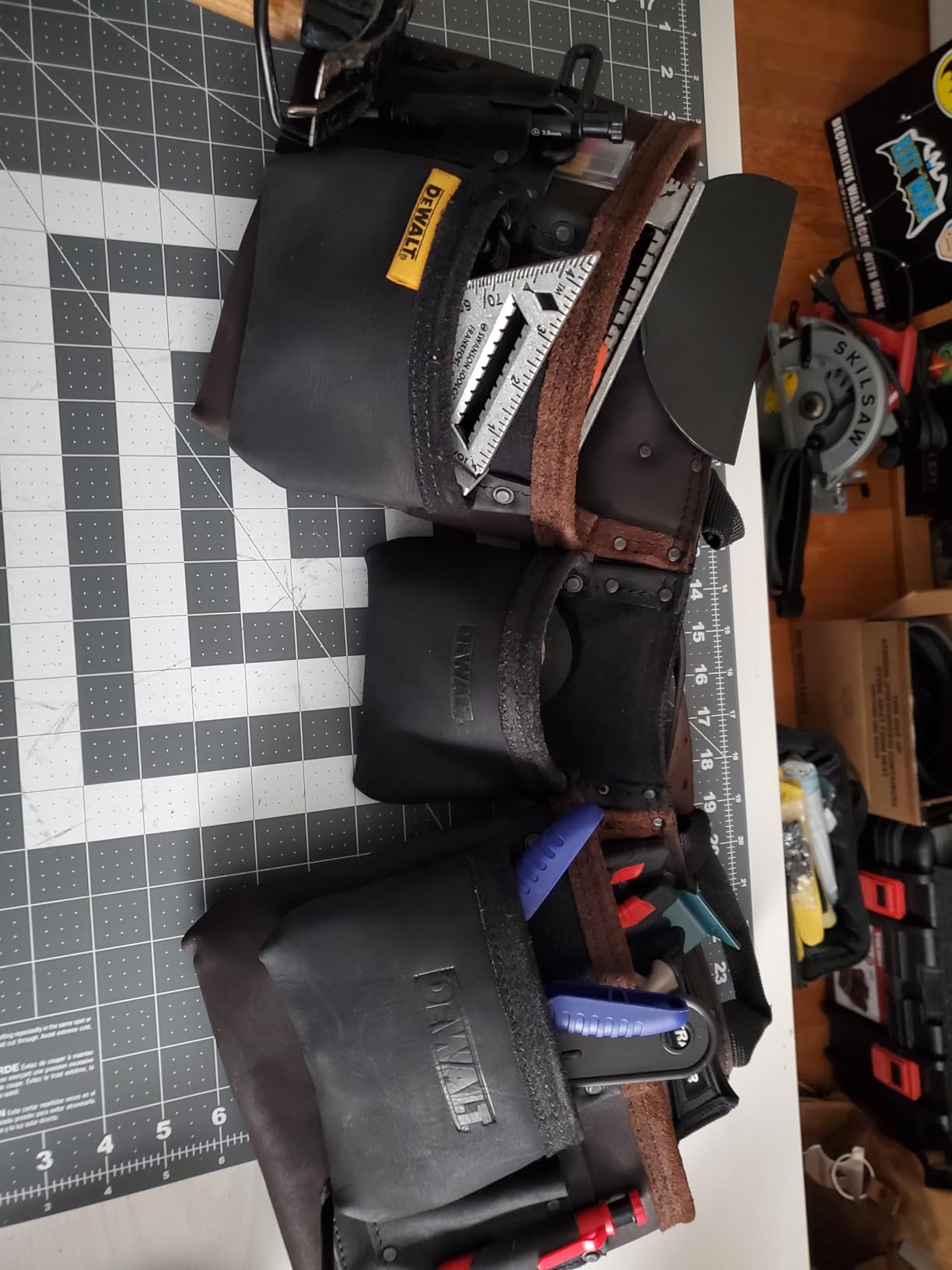 DEWALT Leather Tool Belt, Durable, 11 Pocket Professional Belt (DWST550112) customer photo 2