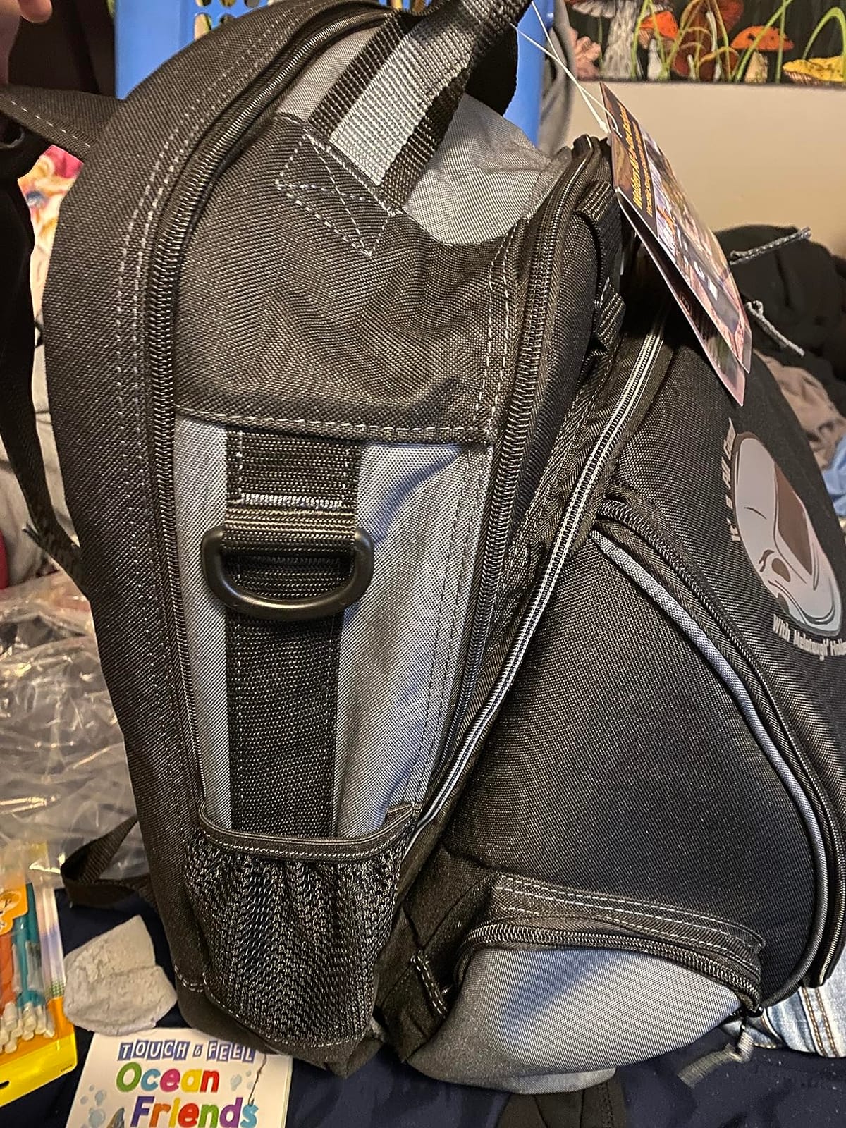 MELOTOUGH Welding Tool backpack for Tools and Helmet Extreme Gear Pack with Large Capacity Helmet Holder Luggage Storage Bag (Black) customer photo 2