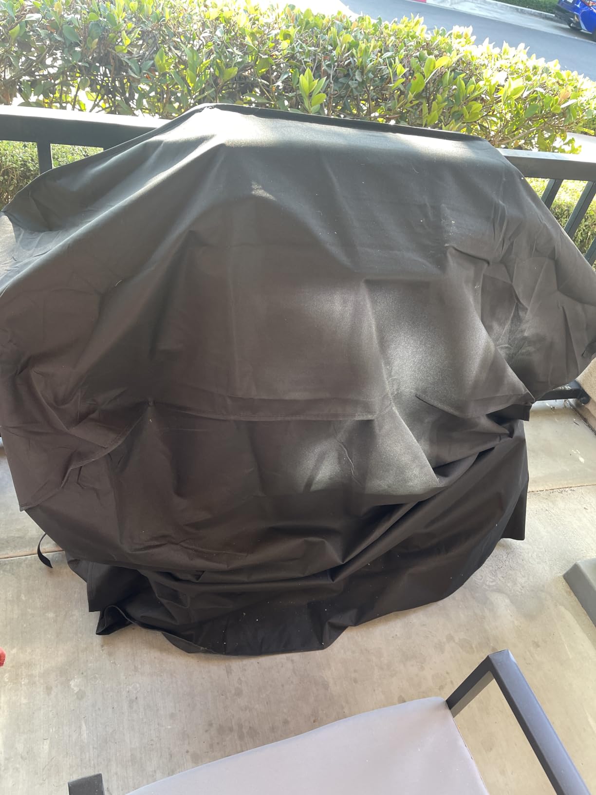 GrillTough Heavy Duty BBQ Grill Cover for Outdoor Grill, 58 Inch, Black, Waterproof, Rip-Proof Fabric, Weather & UV Resistant customer photo 1