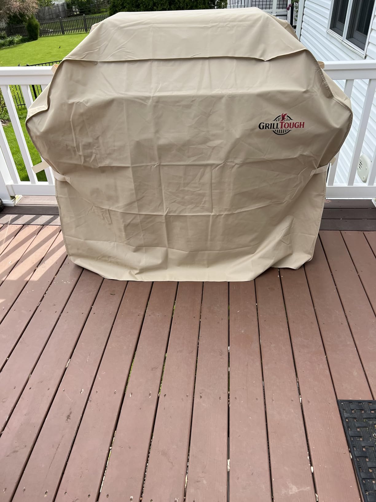GrillTough Heavy Duty BBQ Grill Cover for Outdoor Grill, 58 Inch, Black, Waterproof, Rip-Proof Fabric, Weather & UV Resistant customer photo 2