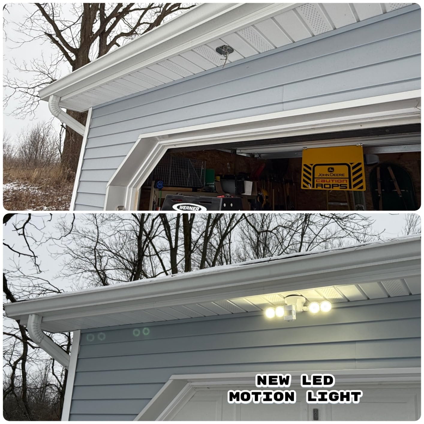 SANSI Upgraded 25W 3000LM Motion Sensor Outdoor Lights, Security Light | 5000K Dusk to Dawn Flood Lights Outdoor, 320° Wide Angle, 4 Modes, IP65, Super Bright Wired Not Solar, ETL, Garage Yard Patio customer photo 1