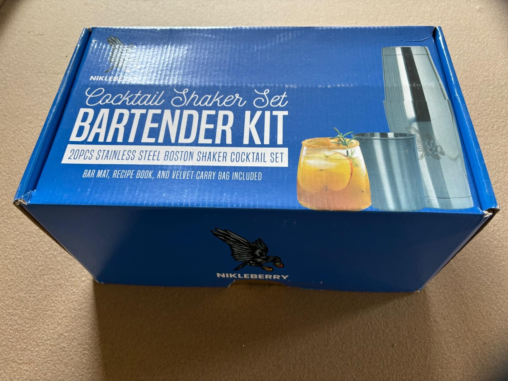 Premium 18-Piece Bartender Kit - Mixology Cocktail Shaker Set with Modern Bamboo Stand, Weighted Boston Shaker, Bar Mat & Recipe Book | 304 Stainless Steel Home Bar Accessories customer photo 1