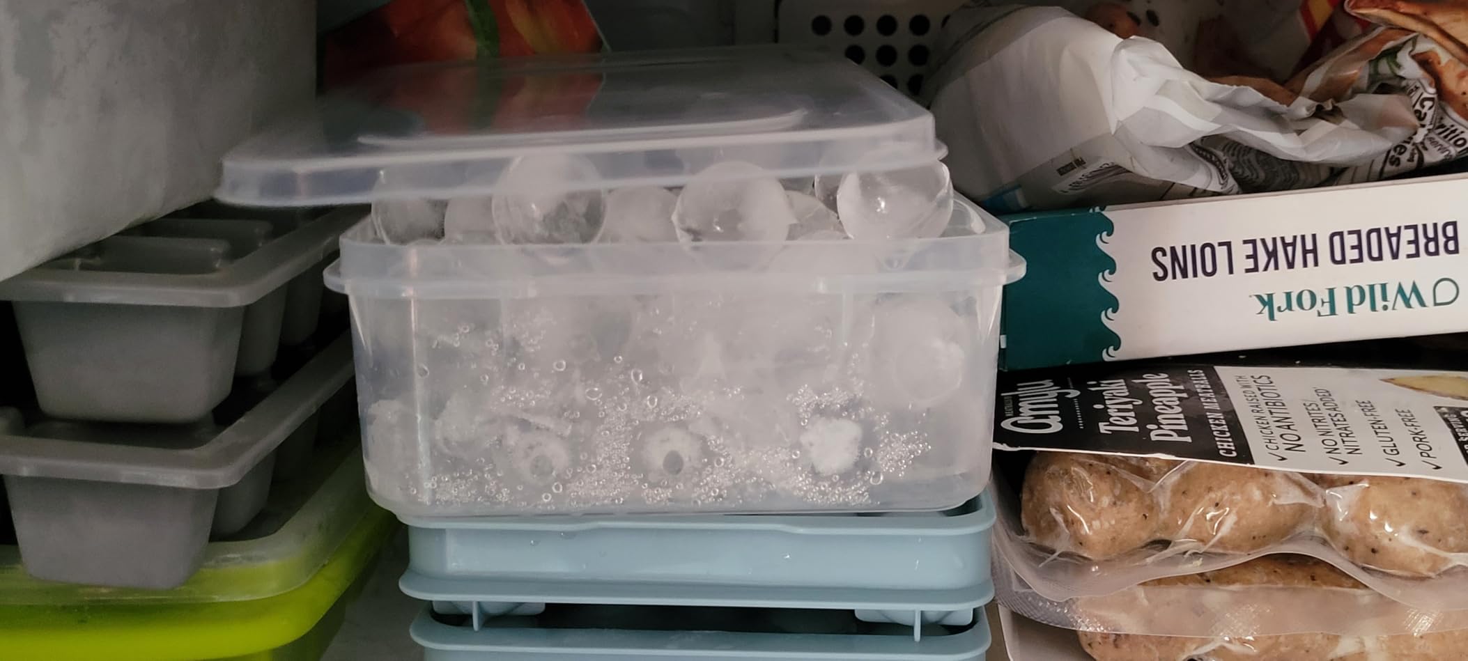 Ice Cube Tray with Lid and Bin – Round Ice Cube Trays for Freezer, BPA-Free Food-Grade Ice Mold, Stackable Ice Ball Maker, Iced Bucket Kits, Circle Ice Tray for Cocktails, Whiskey, Coffee, and Drinks customer photo 1