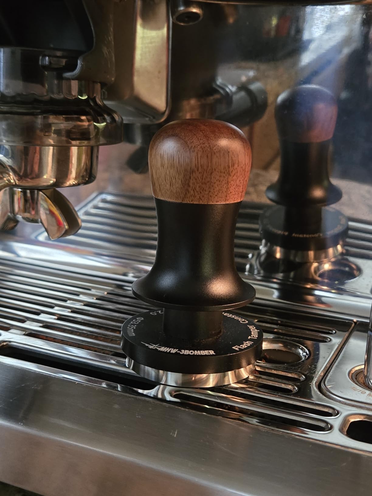 MHW-3BOMBER 54mm Espresso Tamper - 3 Spring Loaded Coffee Tamper with 15lb / 30lbs Replacement Springs - Barista Calibrated Tamper with Sound Feedback - Compatible with 53/54mm Portafilter T6173T-OS customer photo 2