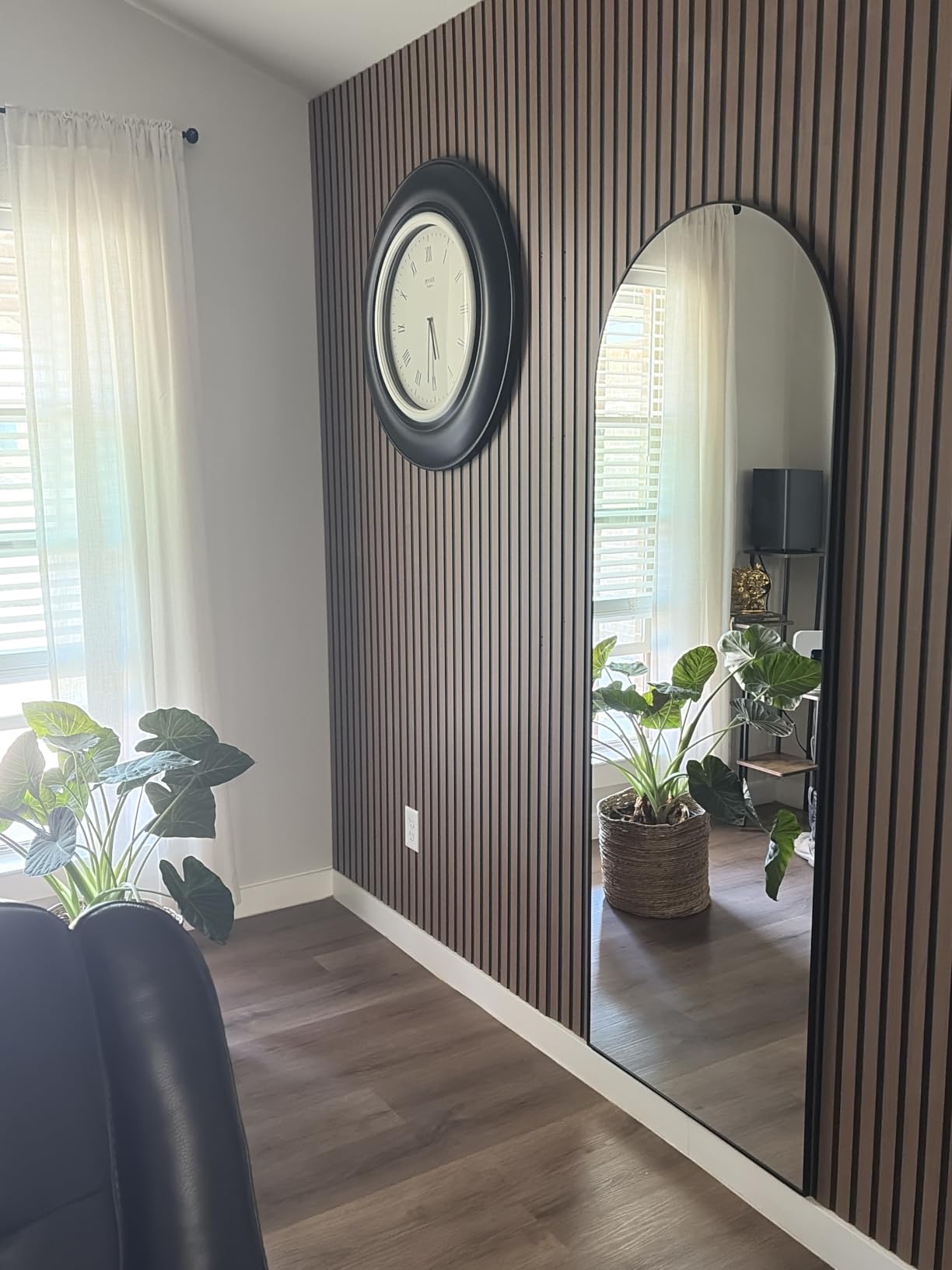 Koonmi 71x30 Arched Full Length Mirror, Floor Mirror with Stand customer photo 2