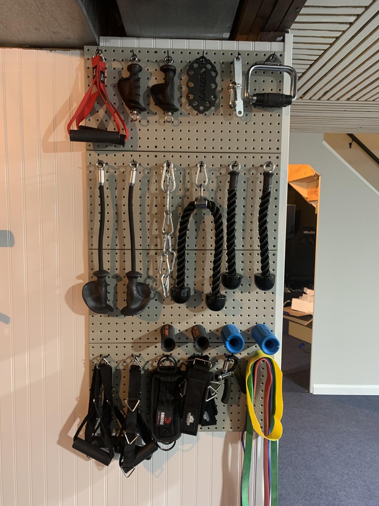 Ultrawall Metal Pegboard Wall Panels, 4 Pack Heavy Duty Pegboard for Garage Tool Storage, Craft Room (Gray) customer photo 1