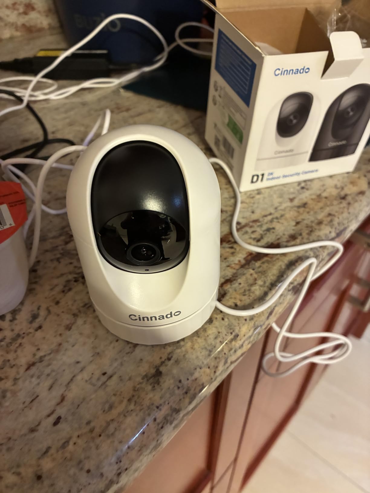 Cinnado 2K Security Camera Indoor for Pet/Dog/Baby with Phone App, D1 1Pack customer photo 2