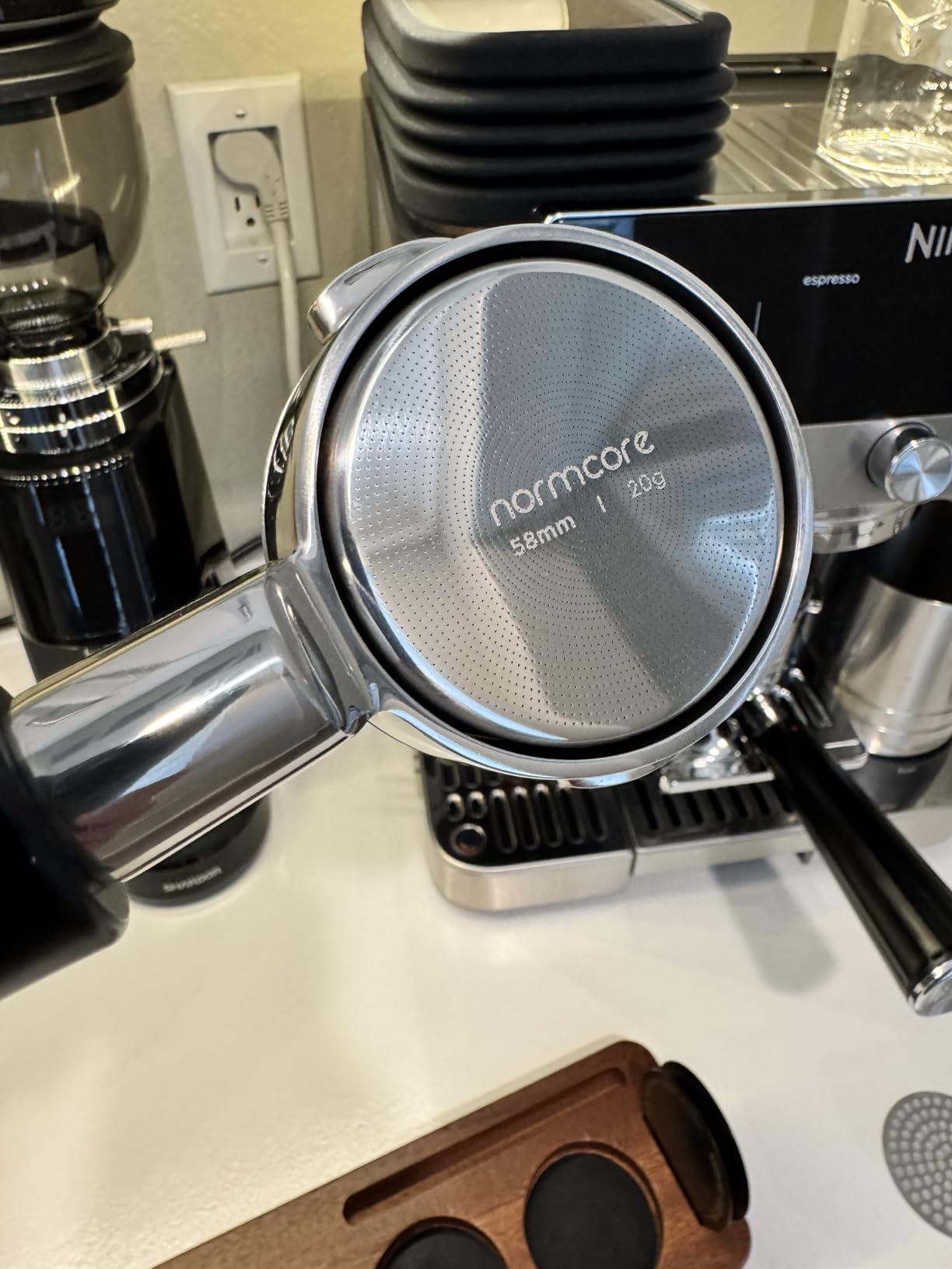Normcore 58mm Precision High Extraction Filter Basket, 22g Portafilter Basket Coffee Filter, Comes with a 58.5mm Puck Screen, Espresso Paper Filters customer photo 2