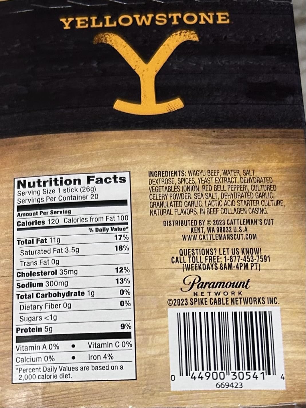 Cattleman's Cut American Wagyu Beef Sticks, Premium Bulk Protein Snacks, Keto Friendly, Gluten Free, Carnivore Travel Snack, Individually Wrapped 0.9 Ounce, Pack of 20 customer photo 1