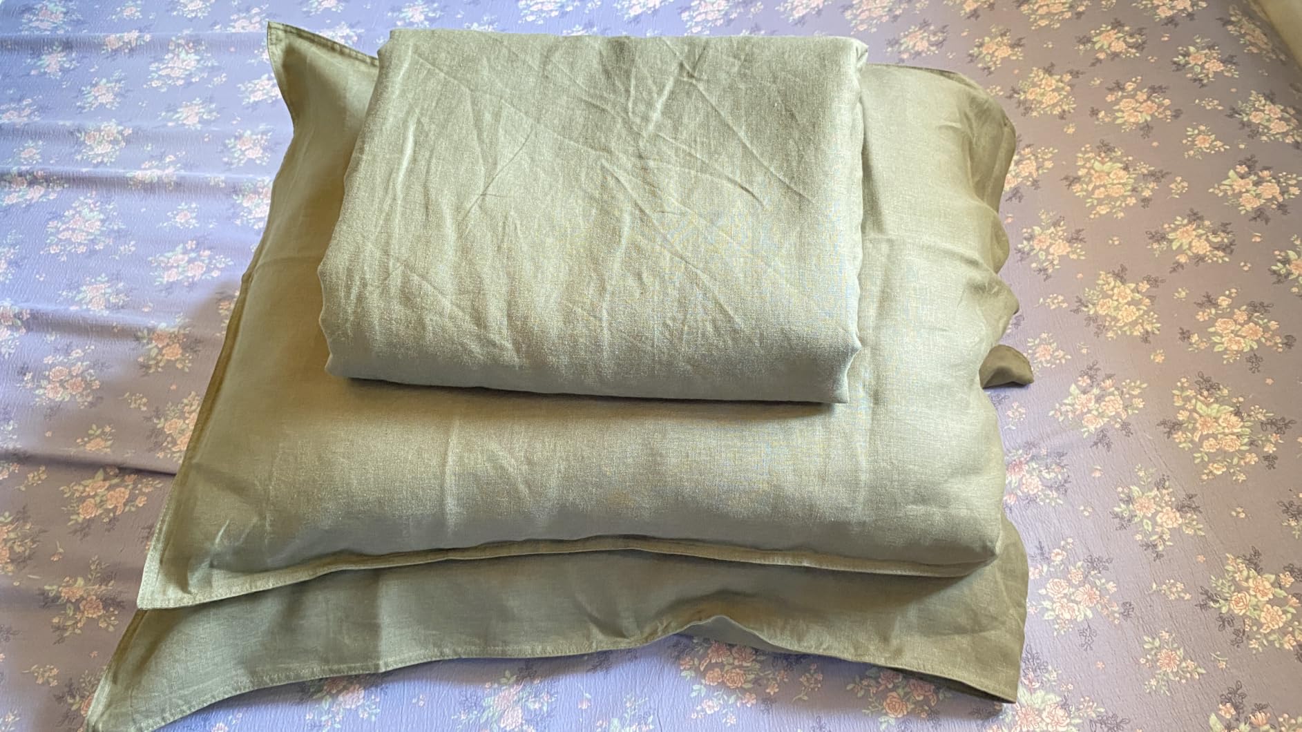XZ XIFA 100% Washed French Flax Linen Duvet Cover Set – 3 Pieces, Cooling & Textured Farmhouse Bedding for Hot Sleepers, with Zipper Closure (Dark Gray, Full) customer photo 2