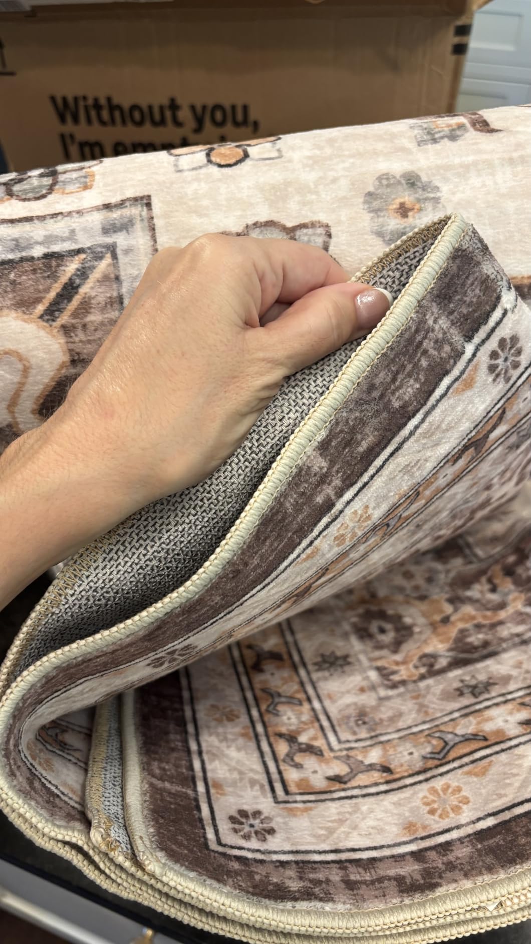 cotiled 5x7 Area Rug for Living Room, Washable, Traditional, Beige | Soft Distressed Oriental Design with Vintage Charm for Bedroom, Dining Room, and Home Office customer photo 1