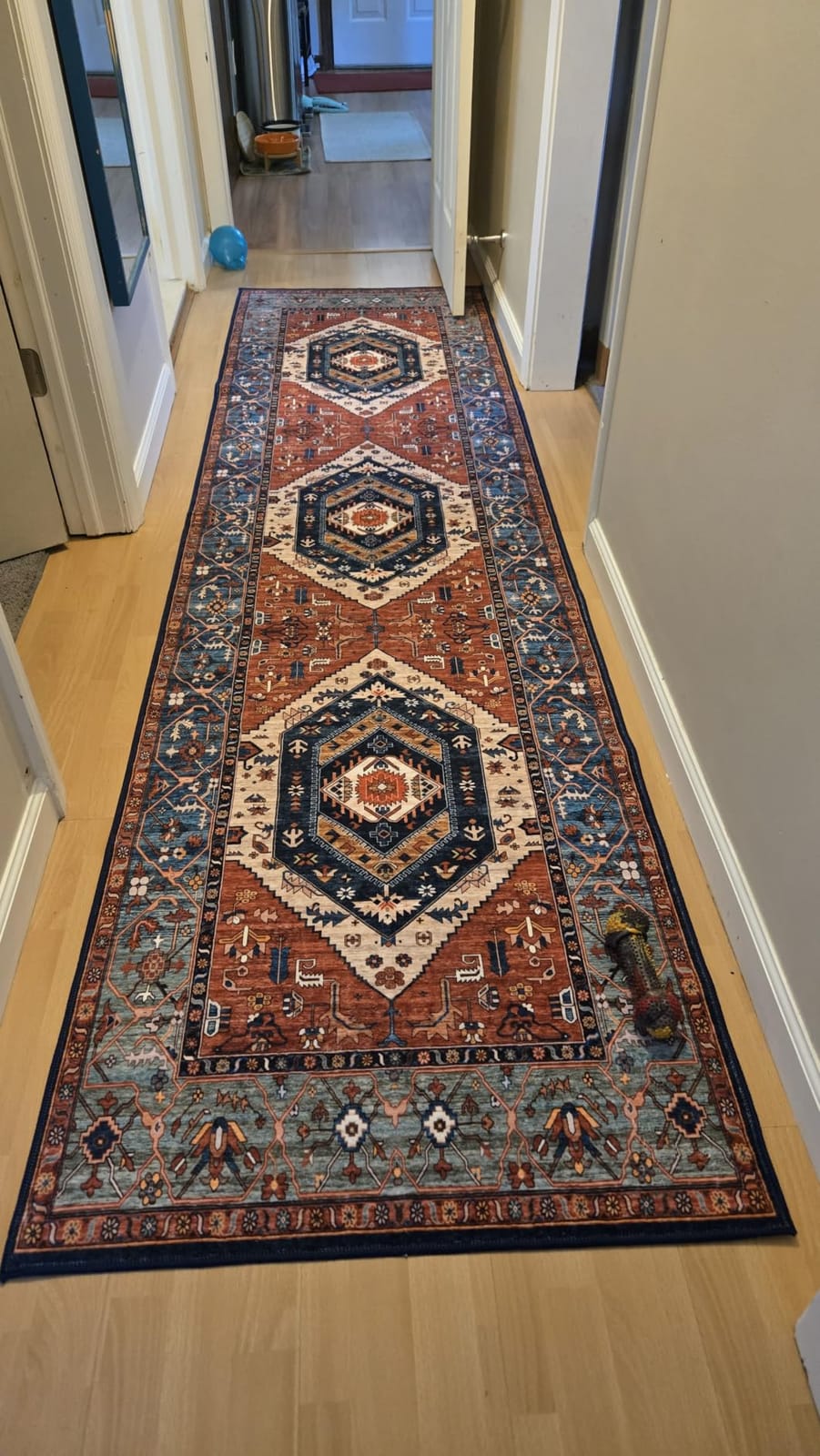 SERISSA 8x10 Washable Non Slip Boho Area Rug for Living Room, Rust | Ultra Soft Vintage Oriental Carpet Low-Pile Distressed Tribal Throw Carpet for Dining Room Bedroom Dorm Office Home Decor customer photo 1