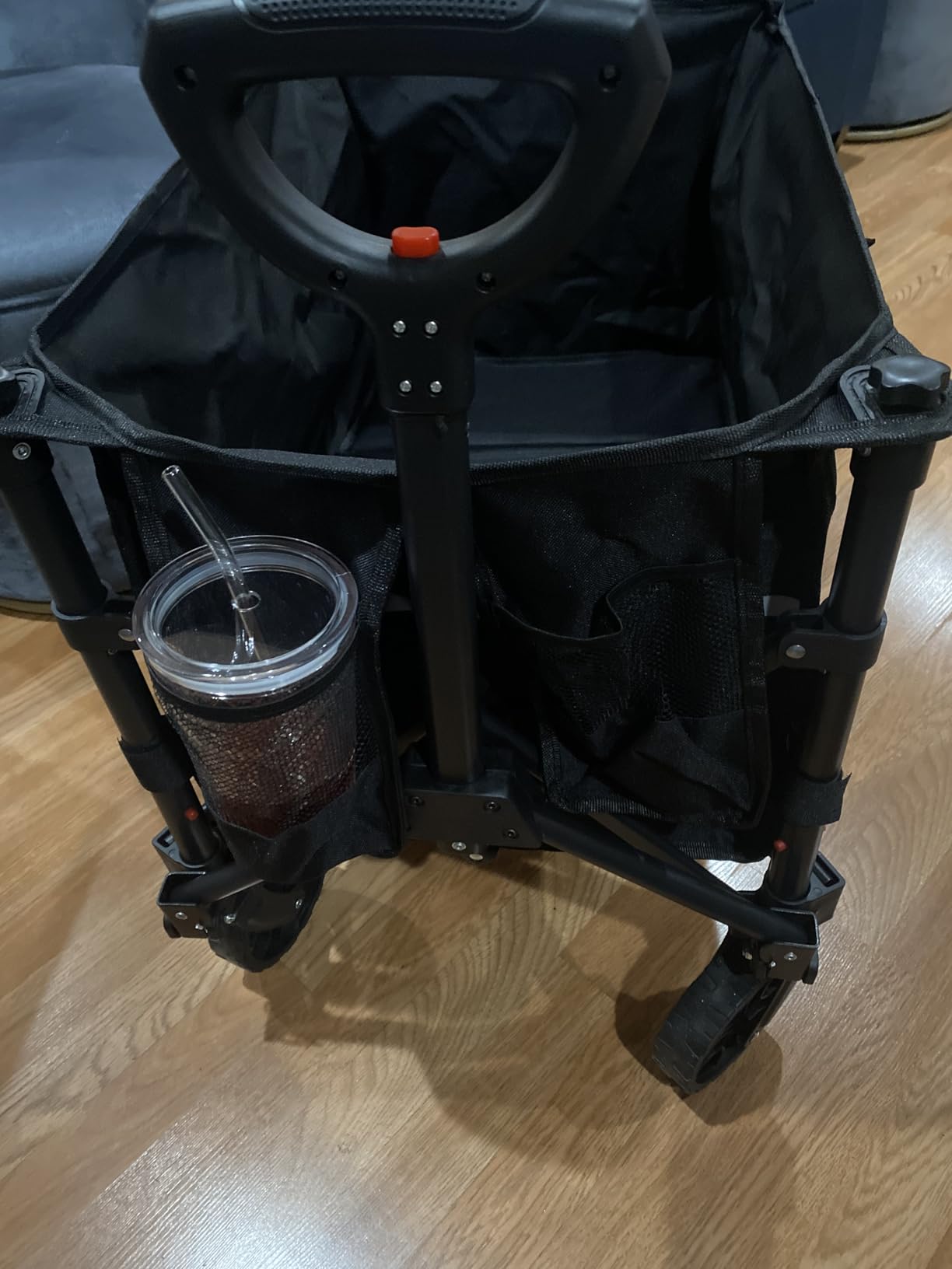 ROSONG Collapsible Wagon Cart with Wheels Foldable - Folding Utility Heavy Duty Wagons Carts for Grocery Sports Garden Shopping Camping customer photo 2