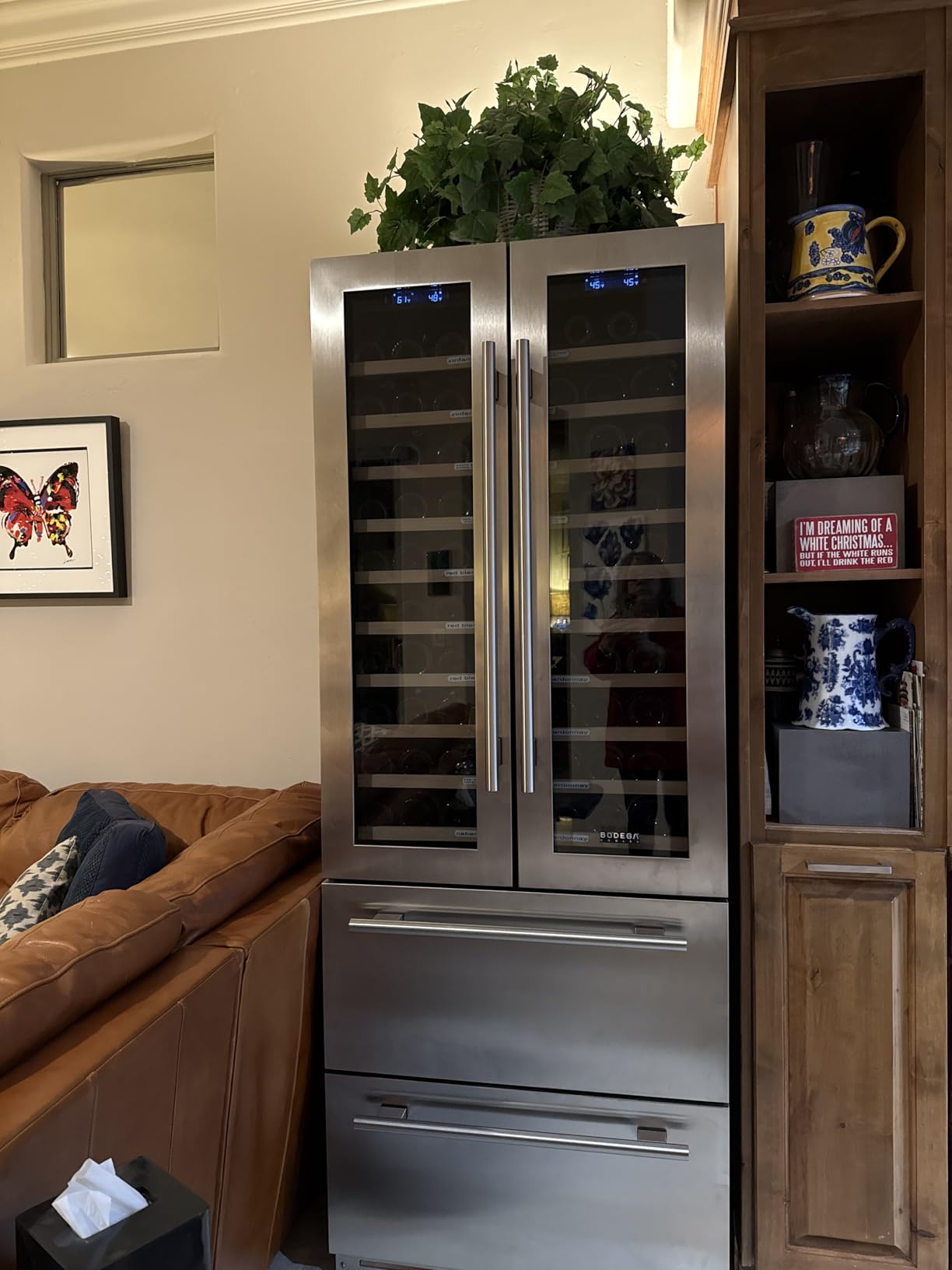 BODEGA 30 Inch Dual Zone Wine and Beverage Refrigerator, Built-in or Freestanding Wine Cooler with Double Stainless Steel Drawers, Hold 120 Bottles 234 Cans, Quiet Compressor, Automatic Defrost. customer photo 1