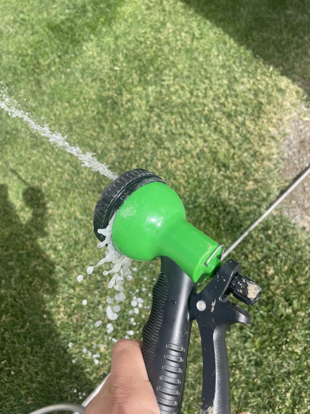 TVKB Garden Hose 100ft Stainless Steel Water Hose Super Tough Flexible Water Pipe with Brass Fittings and Sprayer Nozzle, No Kink, Rust Proof customer photo 1