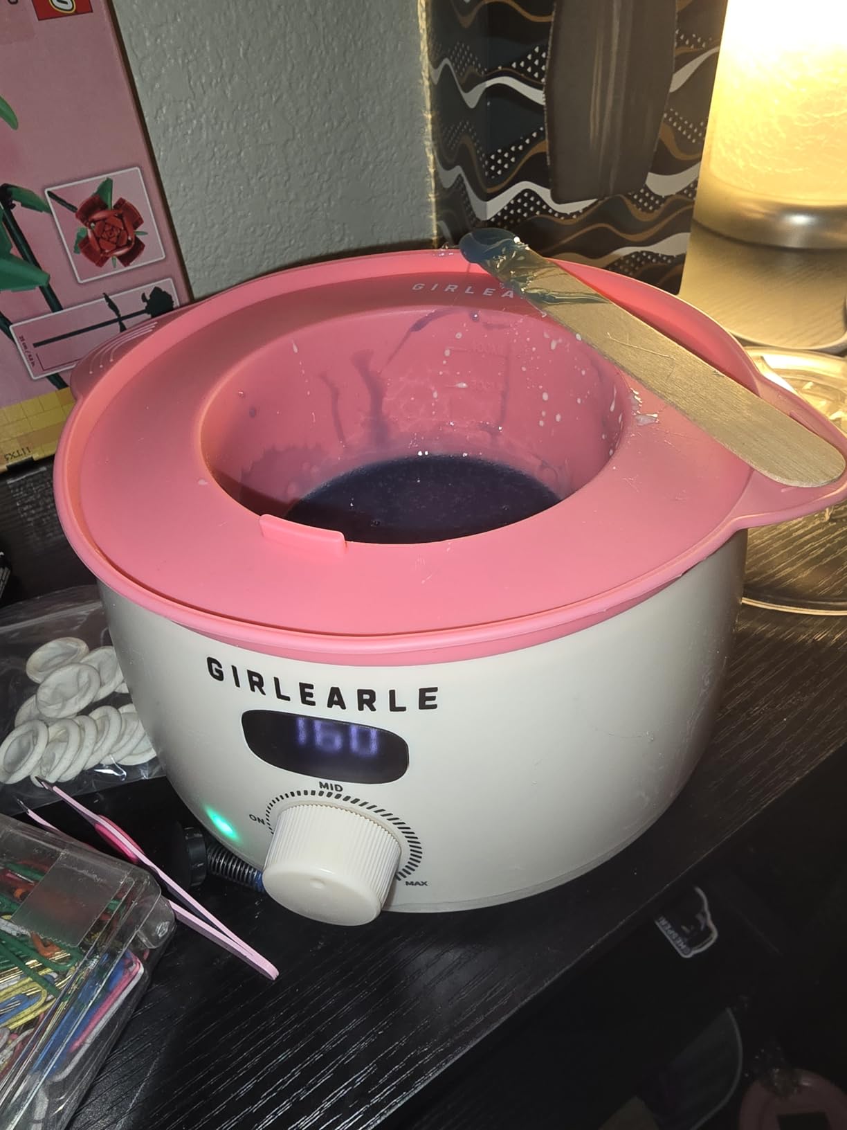 GIRLEARLE Digital Waxing Kit for Women and Men, Wax Pot Warmer Hair Removal customer photo 2