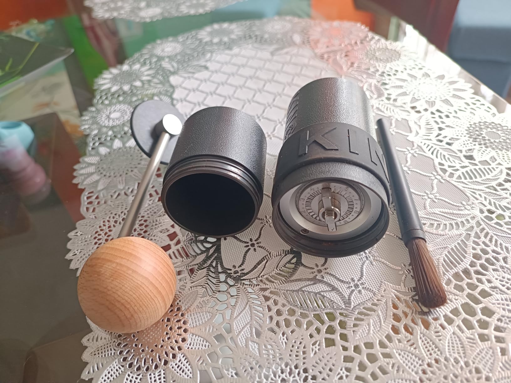 KINGrinder P0 Lightweight Manual Coffee Grinder, ABS Body, Stainless Burr | Supports grind settings for various brewing methods such as pour-over, French press, and AeroPress customer photo 1