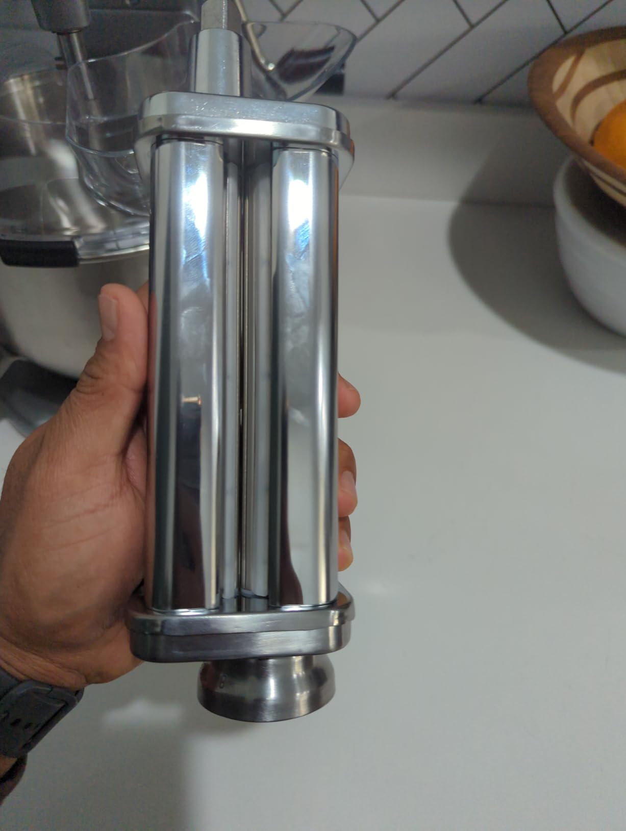 VEVOR Pasta Roller Attachment for KitchenAid Stand Mixer, Stainless Steel Pasta Maker Attachment, Pasta Maker Machine Accessory with 8 Adjustable Thickness Knob, KitchenAid Pasta Attachment by VEVOR customer photo 1