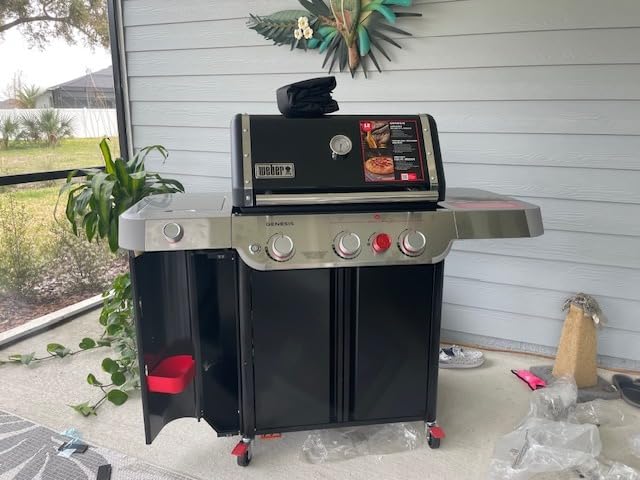 Genesis E-335 Gas Grill for Outdoor Cooking, Propane Grill, Black | 3 PureBlu Burners, XL Sear Zone, Side Burner, Porcelain-Enameled Cast-Iron Grates, Storage Locker, BBQ Grill, Outdoor Grill customer photo 2