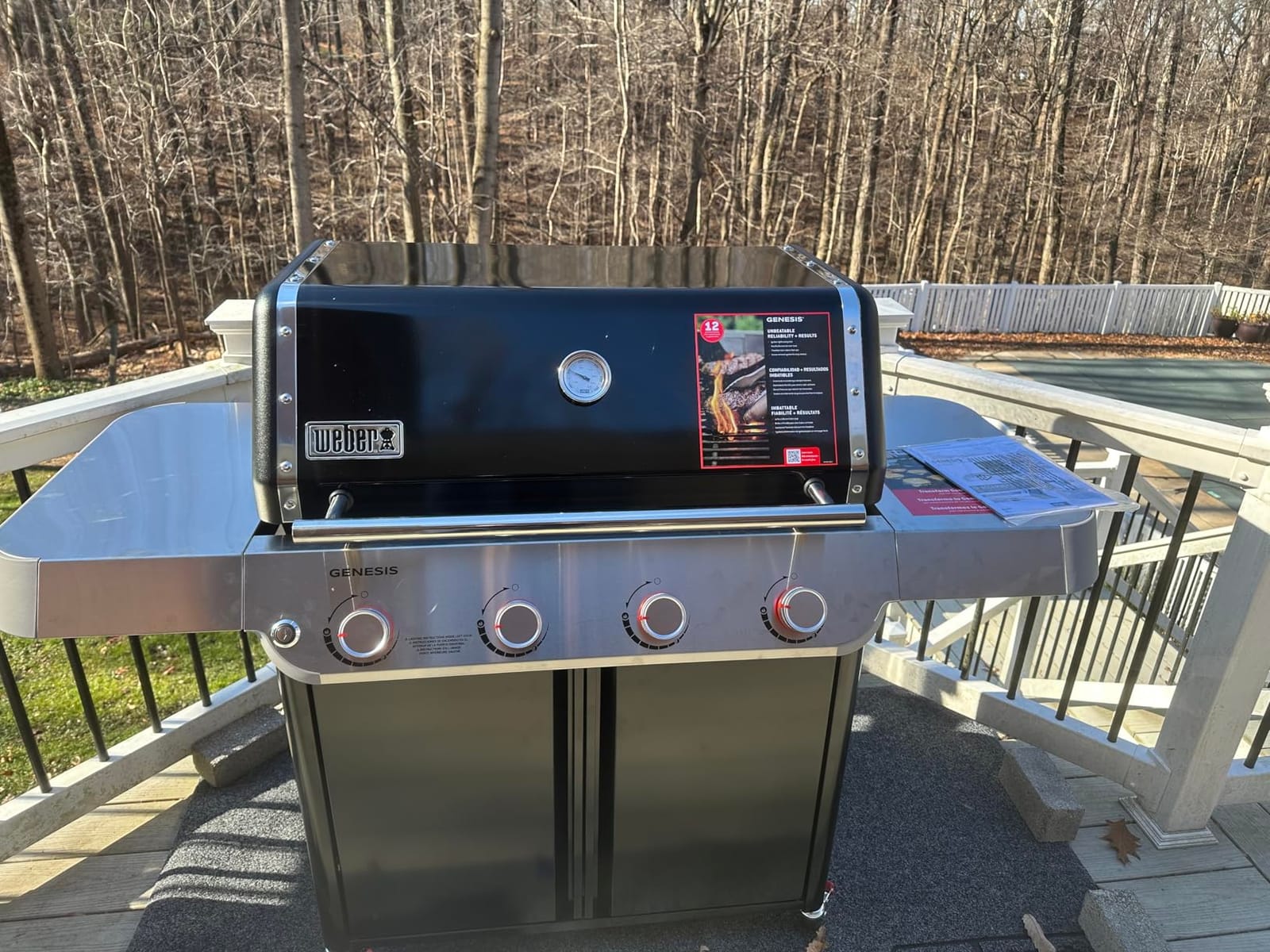 Weber Genesis E-415 Gas Grill for Outdoor Cooking, Propane Grill, Black | 4 PureBlu Burners, Porcelain-Enameled Cast-Iron Grates, Stainless Side Tables, Large Cooking Area, BBQ Grill customer photo 1