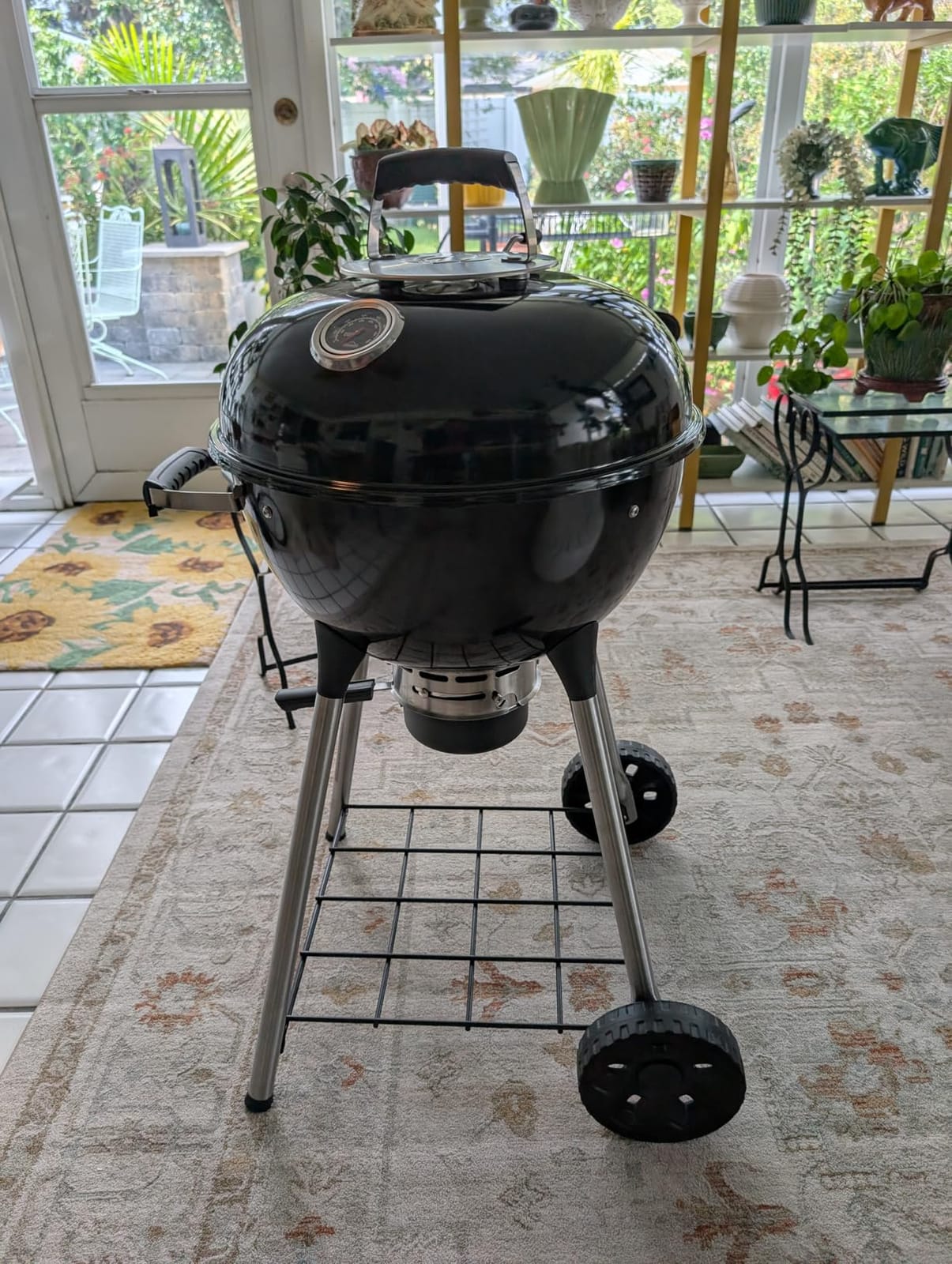 Napoleon NK18 Premium Charcoal Kettle Grill, Black, Porcelain-Enameled Lid and Bowl, Chrome-Plated Cooking Grid customer photo 1