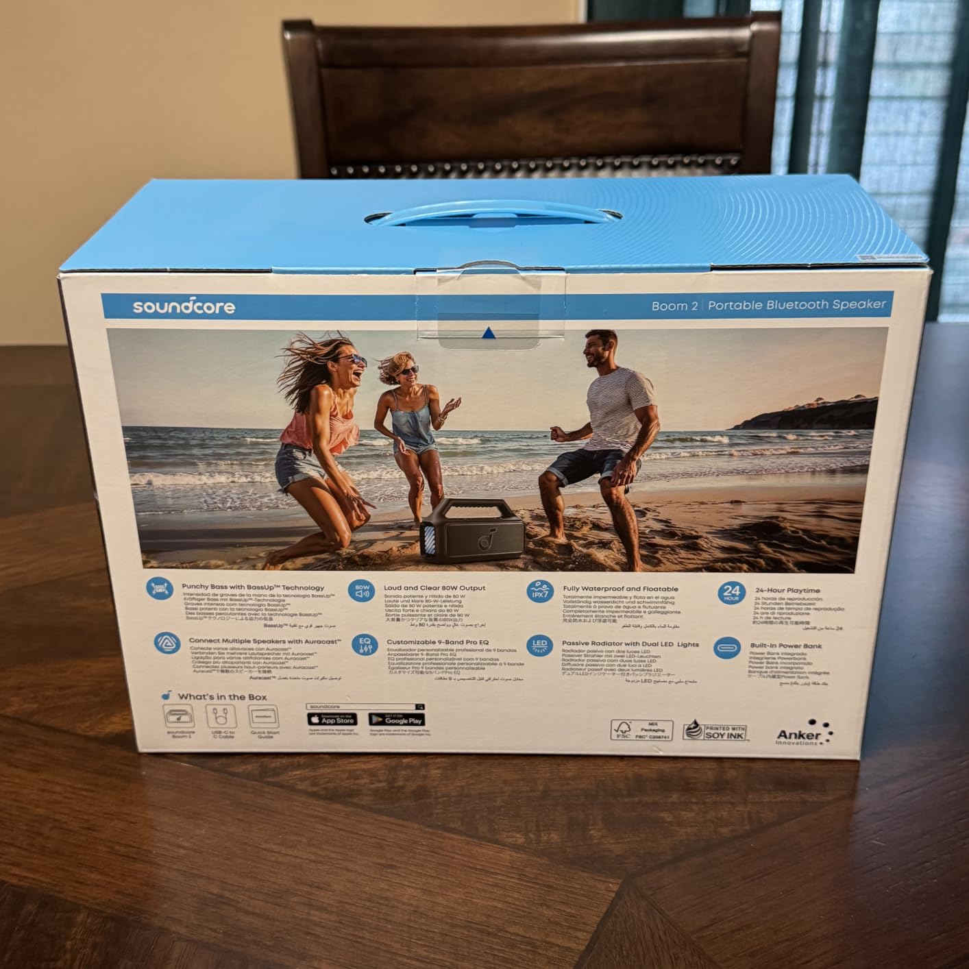 Soundcore Boom 2 by Anker, 80W Outdoor Bluetooth Speaker, 24H Playtime customer photo 1