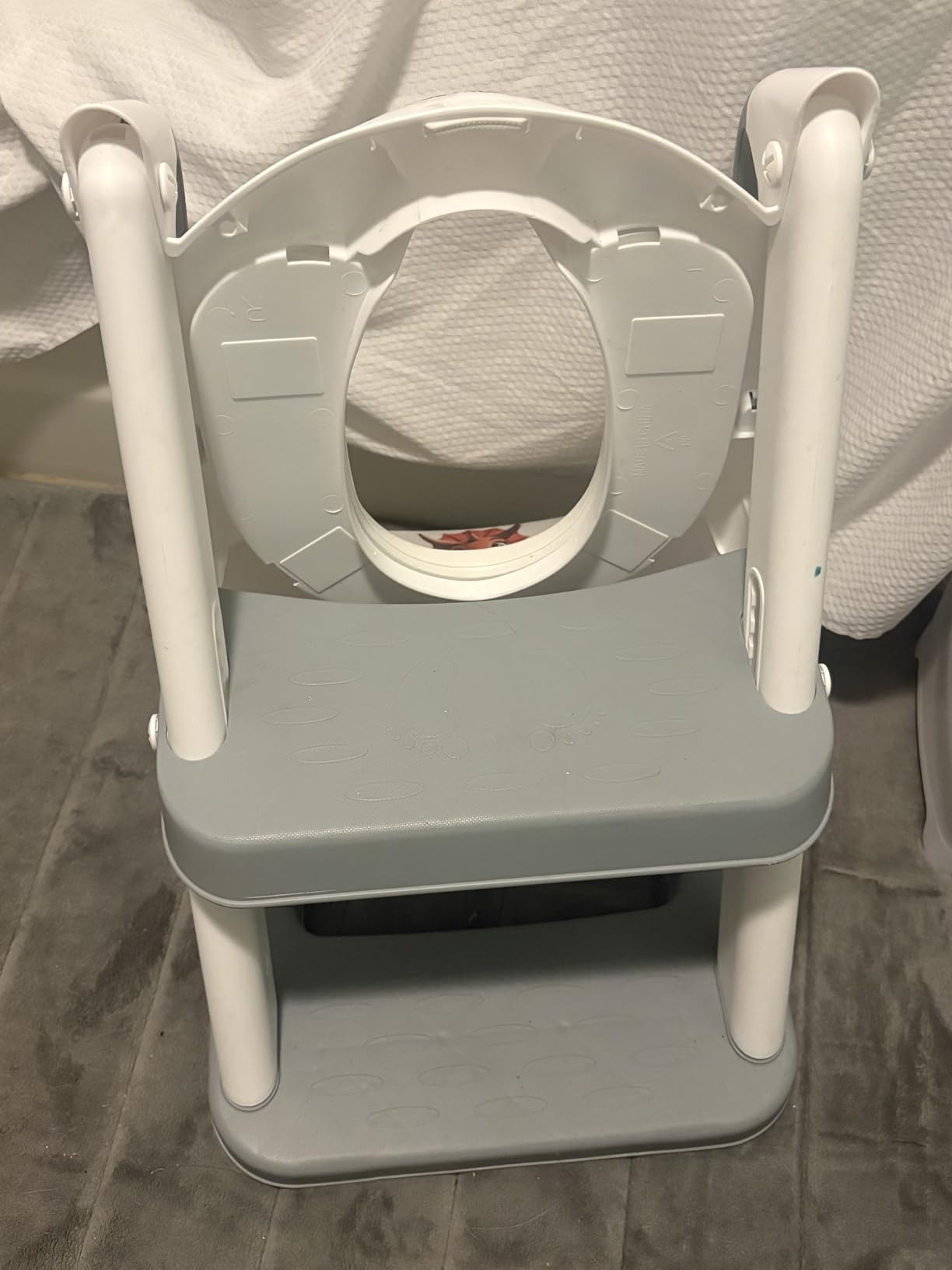 Potty Training Toilet for Toddlers, 2-in-1 Potty Training seat, Anti-Slip, Fits Round & Elongated Toilets, 6 Heights, Splash Guard, Foldable customer photo 2