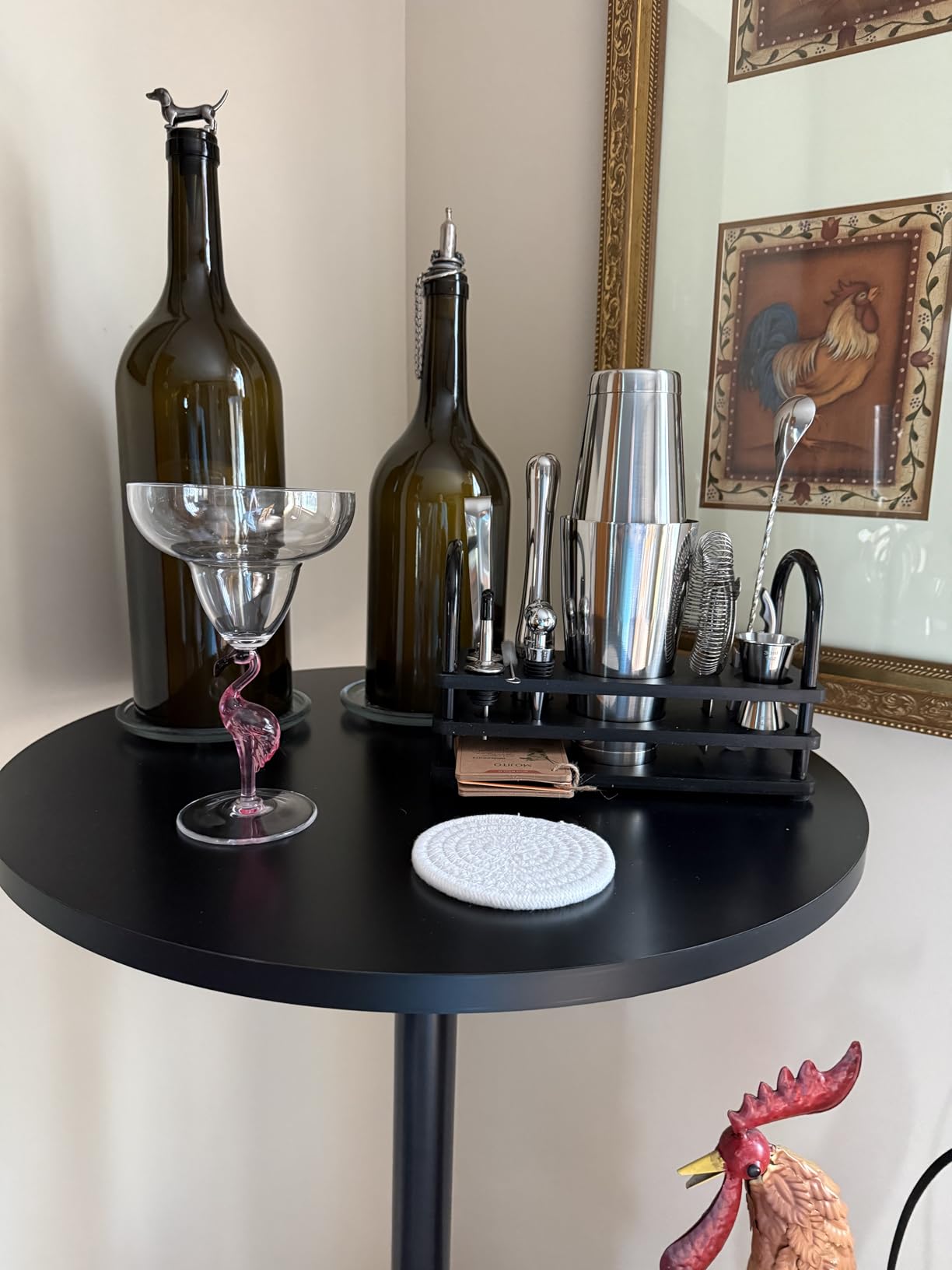 BARE BARREL Mixology Bartender Kit Bar Set | 14-Piece Cocktail Shaker Set | Martini Barware Mixing Tools for Home Bartending | 35 Recipe Cards | Gift Set (28oz Boston Shaker, Jet Black/Black) customer photo 2