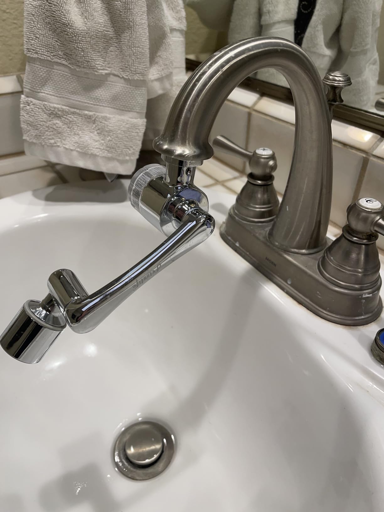 Frizzlife Water Filter for Sink Faucet Extender, NSF/ANSI 372, 9pcs Filter Reduce 99% Chlorine, 1080° Rotating Brass Swivel Aerator, 2 Modes Spray Faucet Filter for Skin Kitchen Bathroom Sink, FF1080 customer photo 2