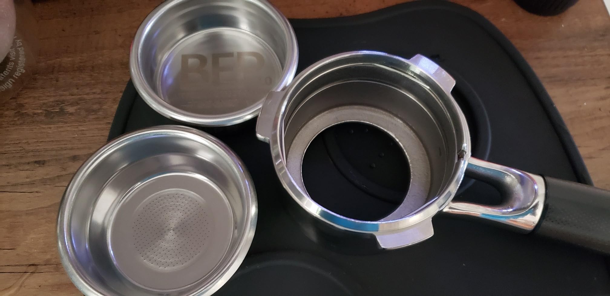 MHW-3BOMBER 58mm Espresso Filter Basket, 18g Double-layer Stainless Steel High Precision Extraction Portafilter Basket Filter Fits Most 58mm Portafilter/Tamper, Ridged customer photo 1