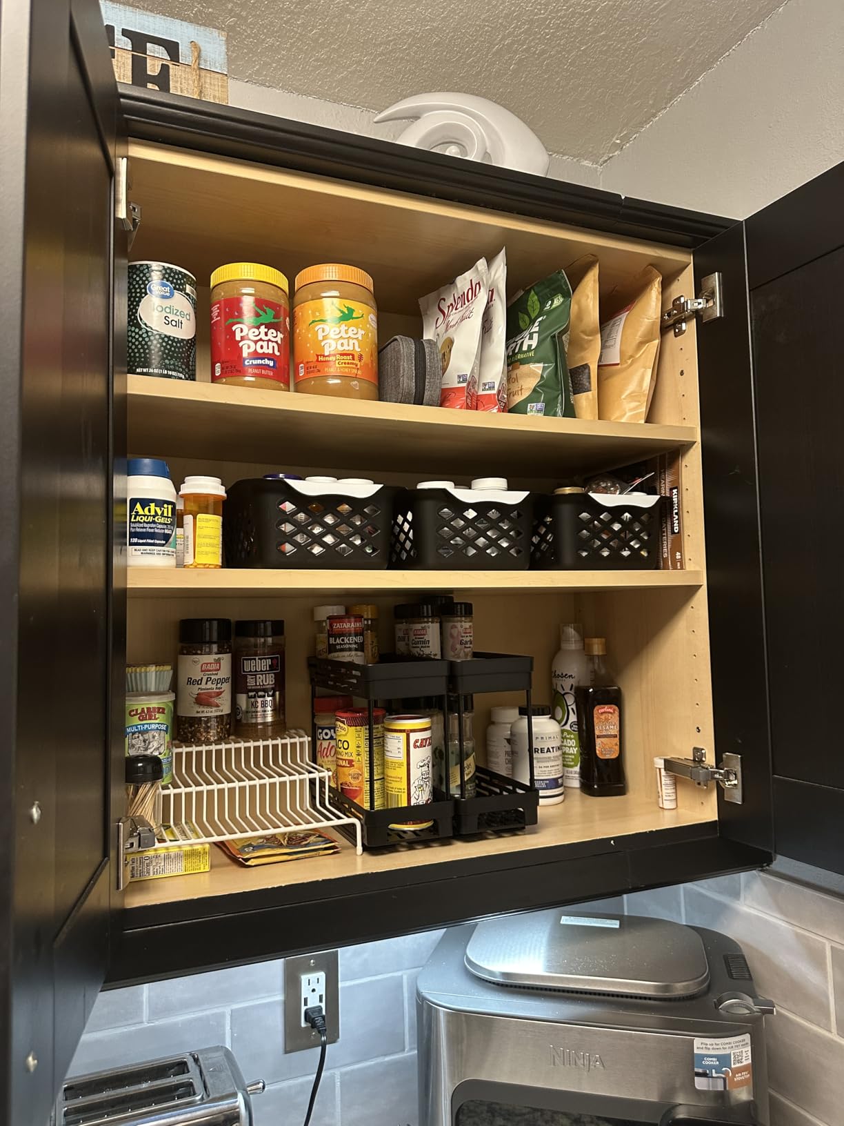 Pull Out Spice Rack Organizer for Cabinet, 3 Packs Slide Out Spice Racks Organizer, Spice Cabinet Organizers, 2 Tier customer photo 2