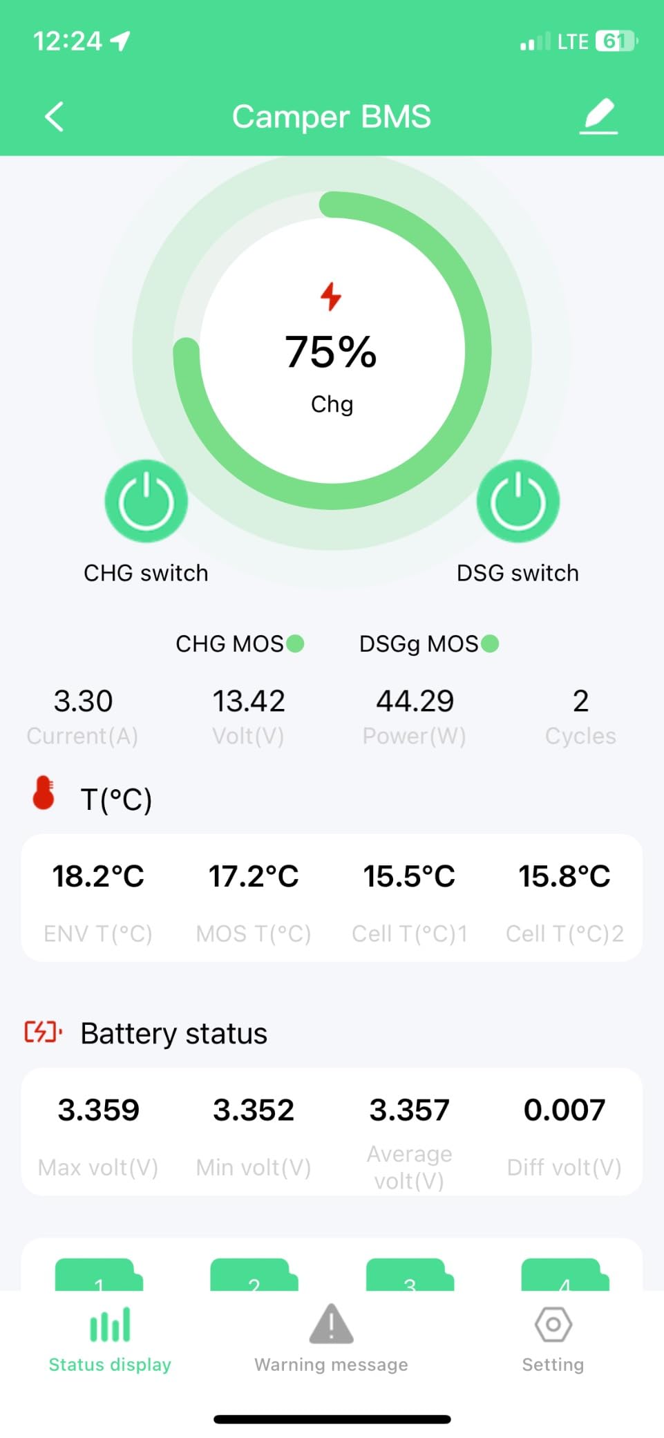 WattCycle 12V 100Ah Mini LiFePO4 Battery with Bluetooth 100A BMS Group 24 customer photo 1