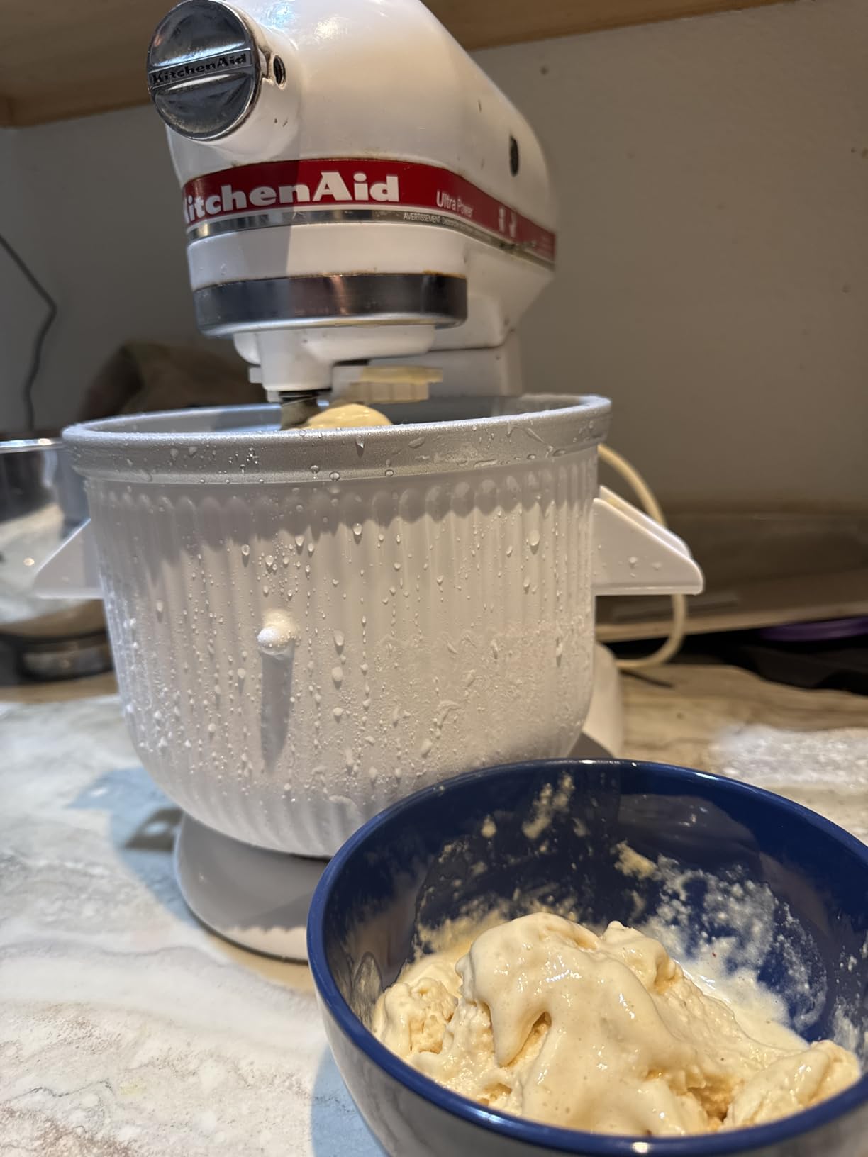 Ice Cream Maker Attachment for Kitchenaid Stand Mixers, 2 QT Freezer Bowl | Compatible with Kitchenaid 4.5/5QT & 6QT, Dasher and Drive Assembly, Home Frozen Desserts, Hand Wash Only, Double-Insulated customer photo 2