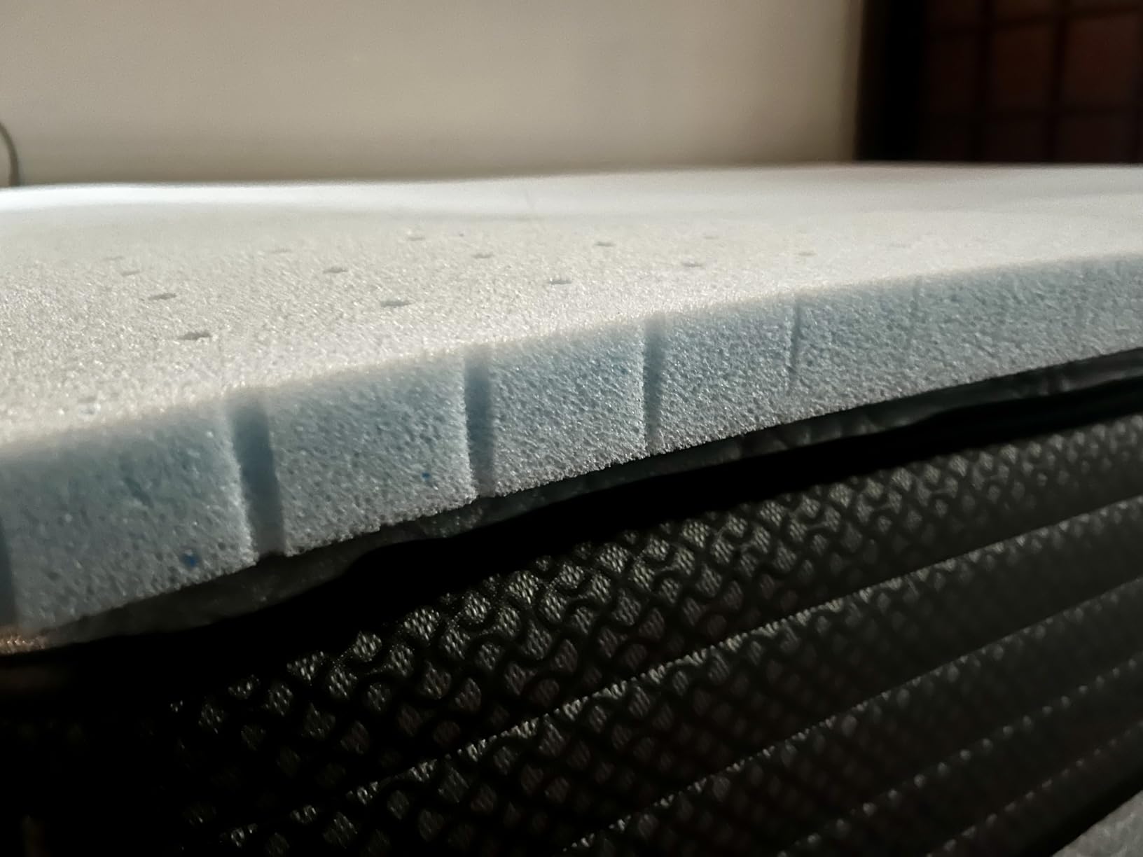 Best Price Mattress 2 Inch Ventilated Memory Foam Mattress Topper, Cooling Gel Infusion, Dorm Essentials, Twin XL Blue customer photo 1
