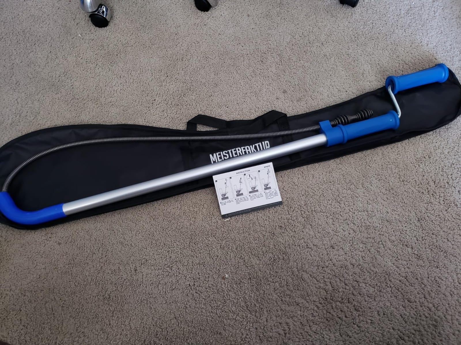 Meisterfaktur Toilet Snake [6 Feet] - Toilet Auger for Heavy Toilet Blockages - No Damage Thanks to Silicone Protection - The Closet Auger for Real DIYs customer photo 2