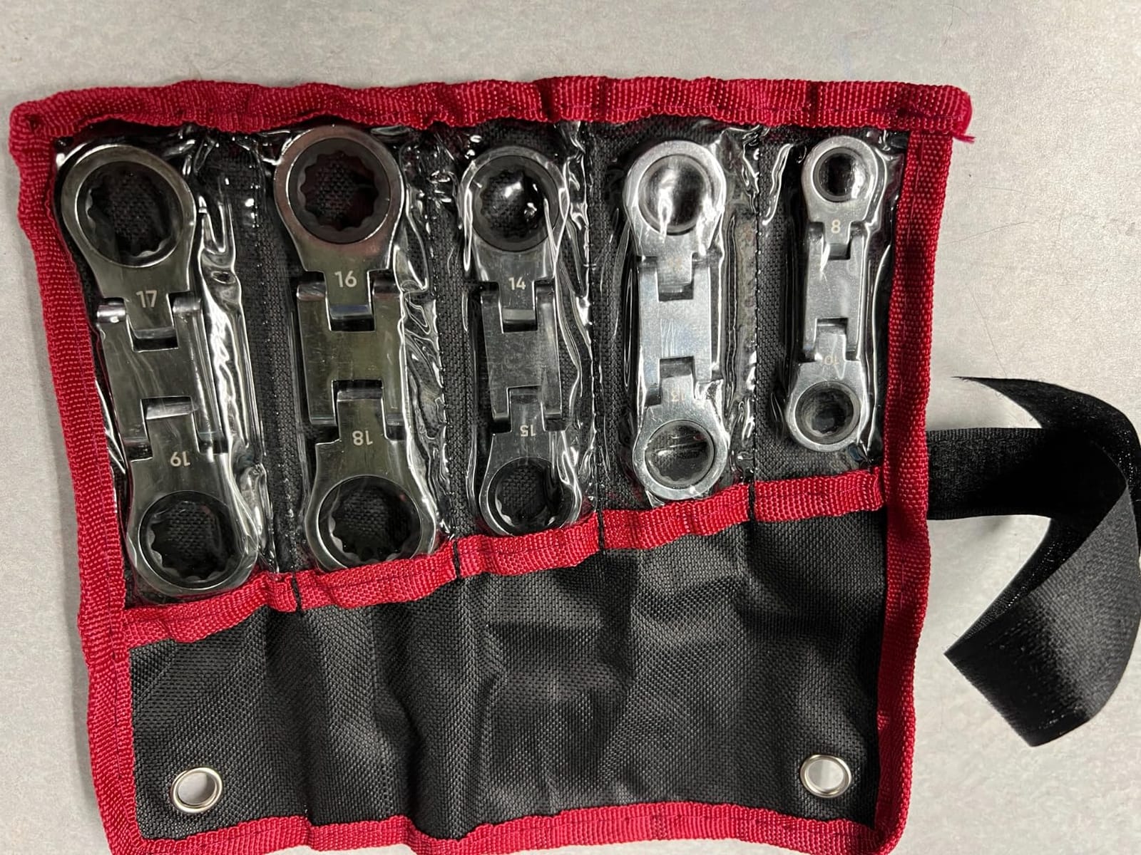 Stubby Wrenches Set, 72-Tooth Flex Head Ratcheting Wrench Set, Compact Double Box End Ratchet Wrench Metric 8-19mm 5 Pieces for Tight Spaces customer photo 2